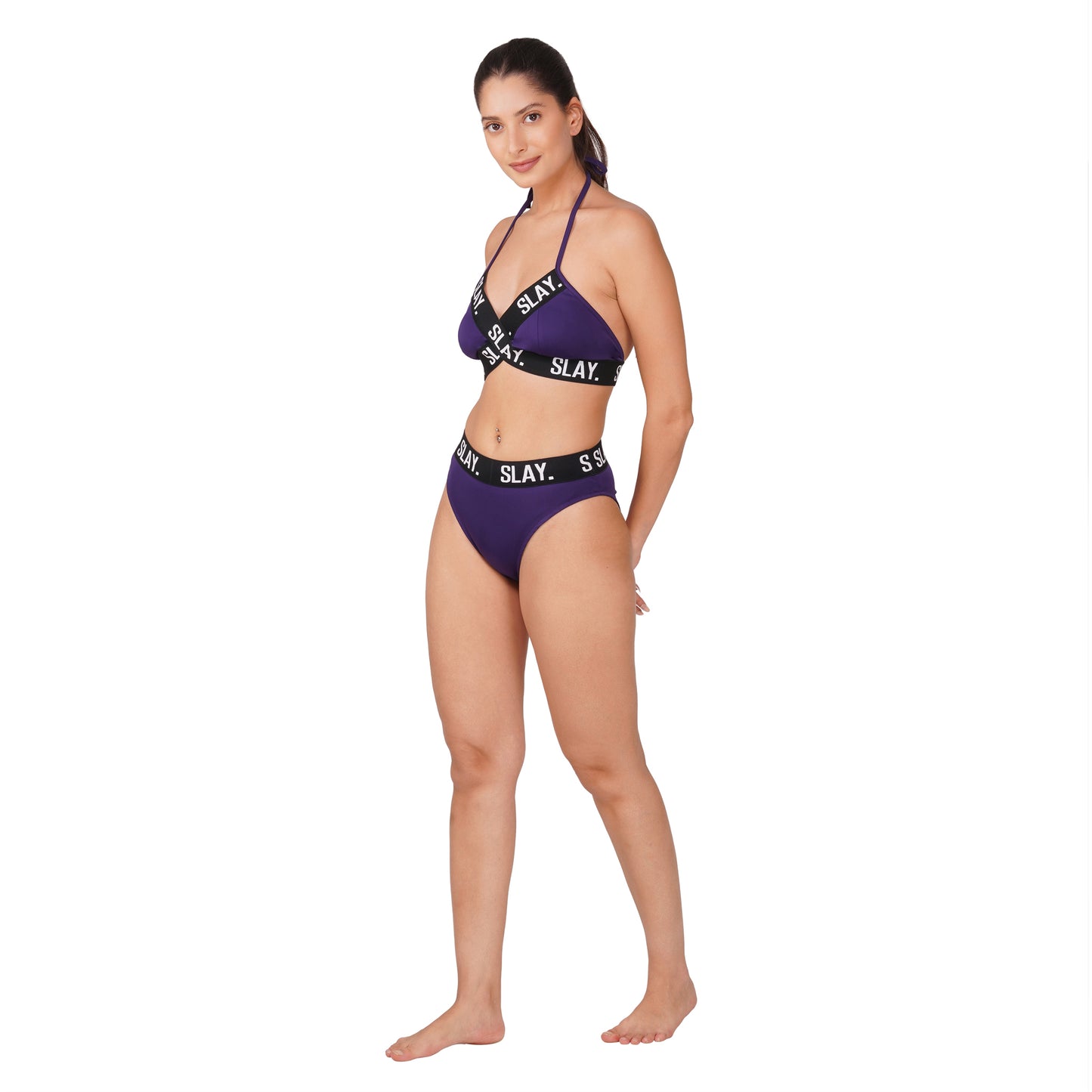 SLAY. Sport Women's Purple Bikini Set Swimwear