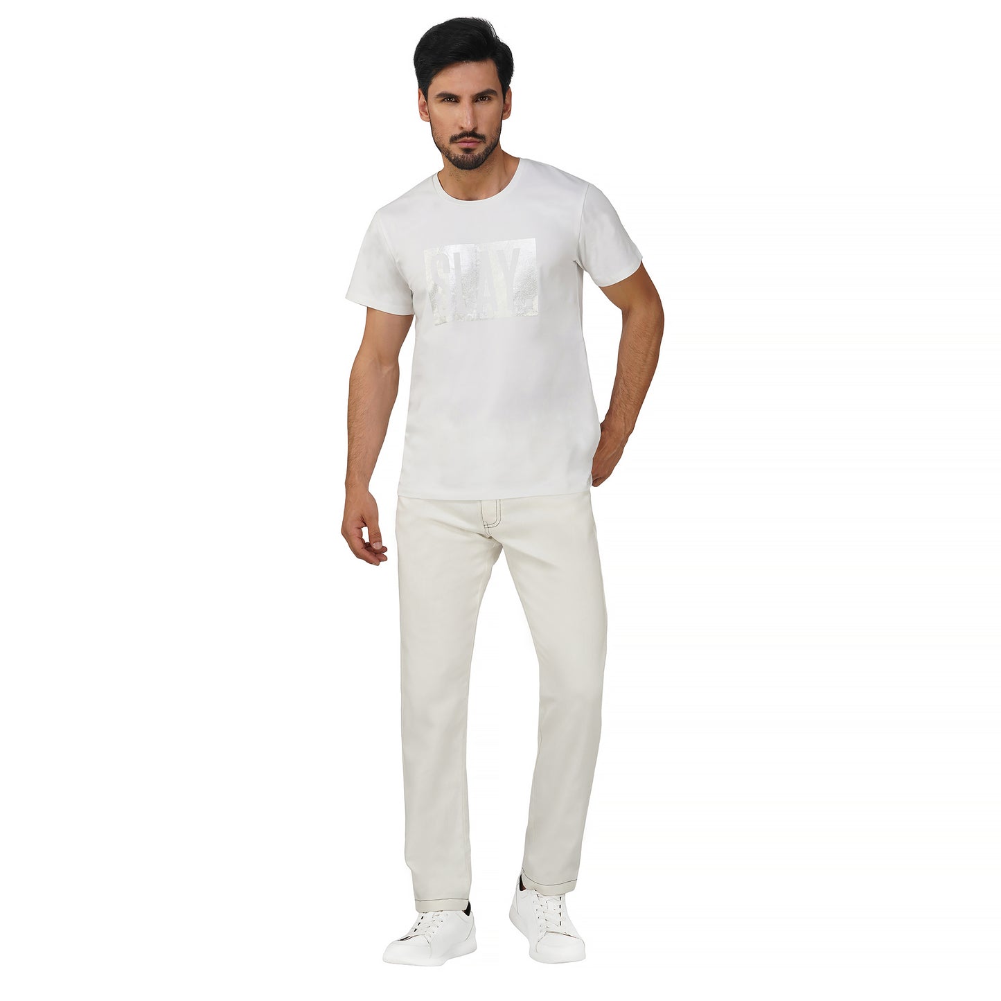 SLAY. Men's Off White Denim Jacket & Jeans Co-ord Set