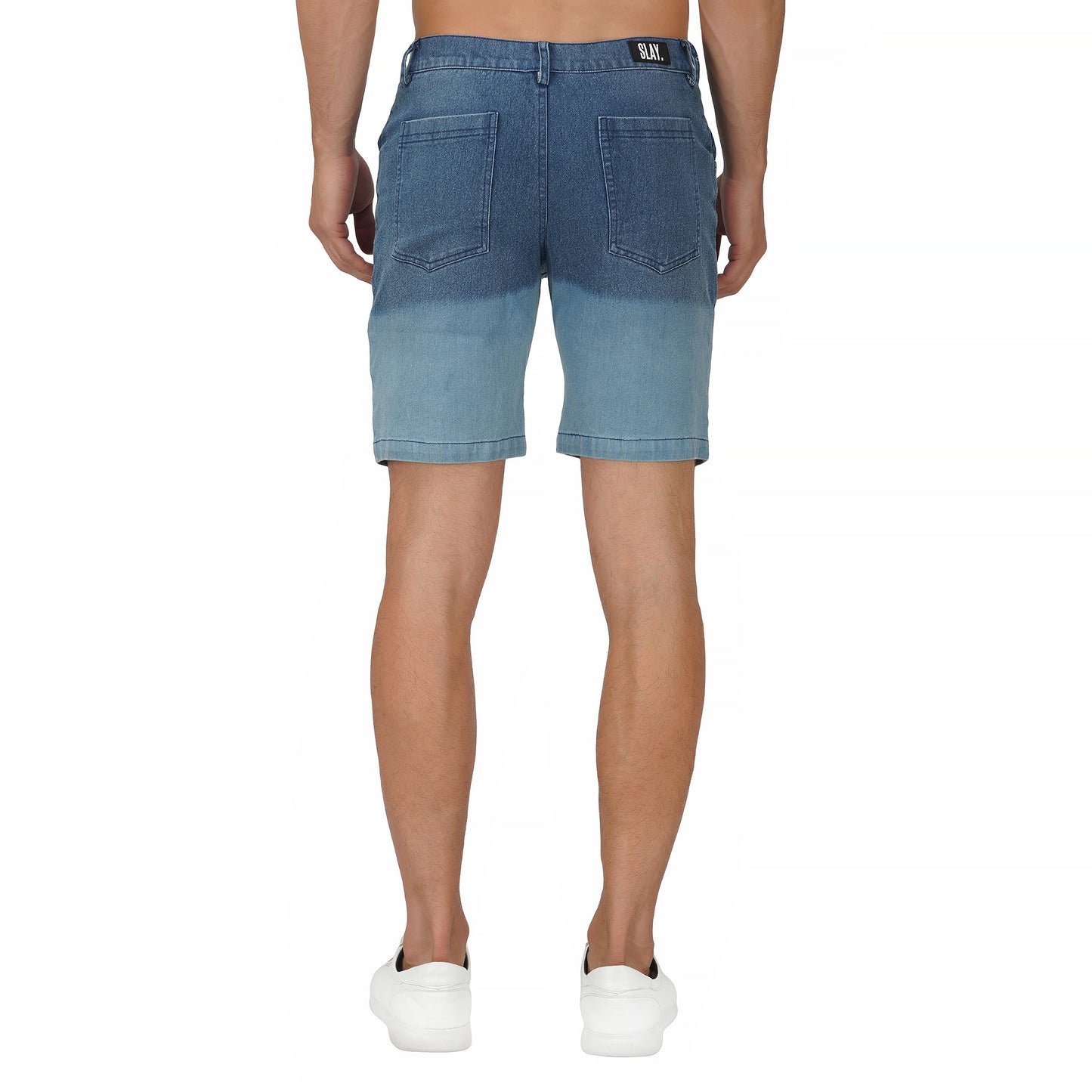SLAY. Men's Ombre Ripped Denim Shorts