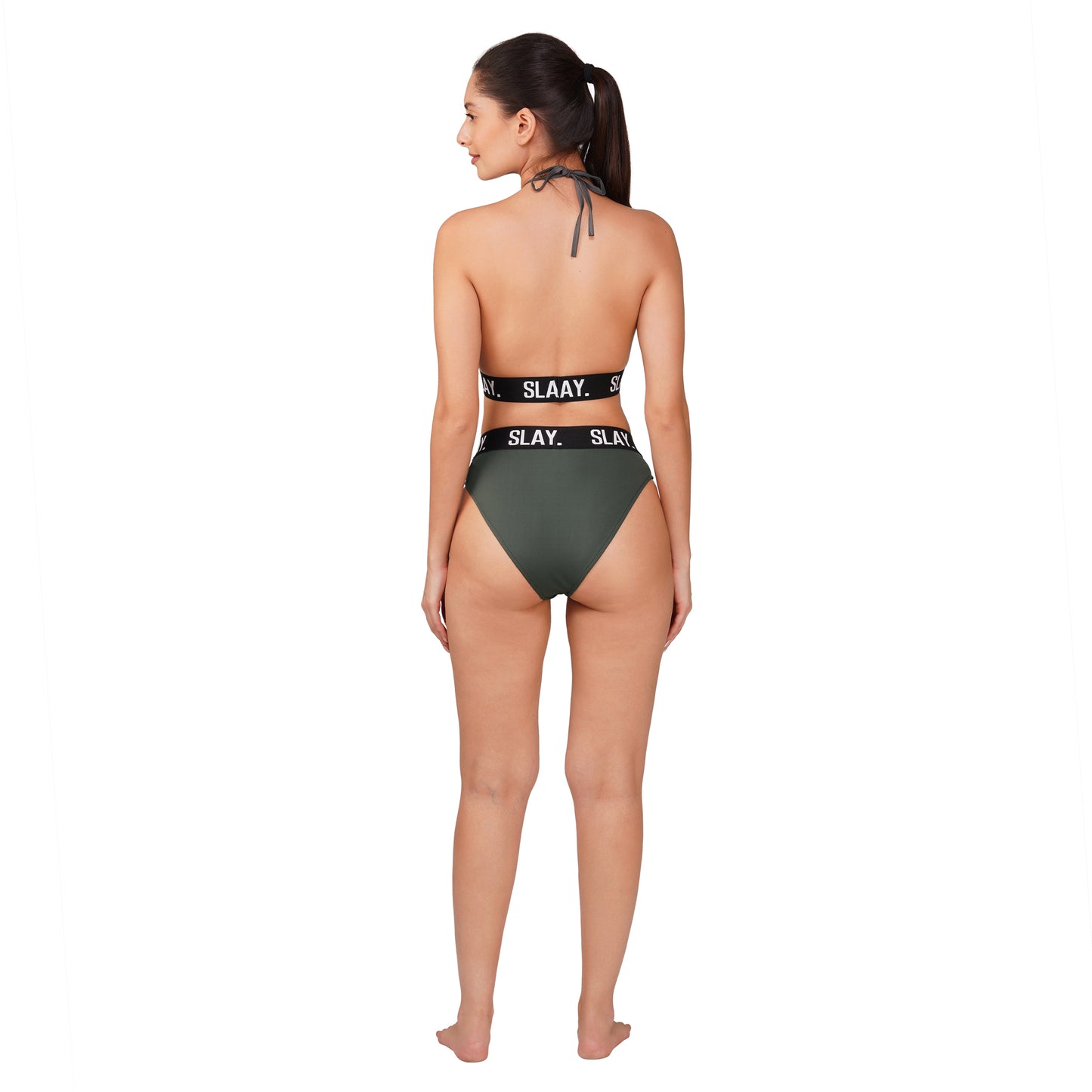SLAY. Sport Women's Grey Bikini Set Swimwear