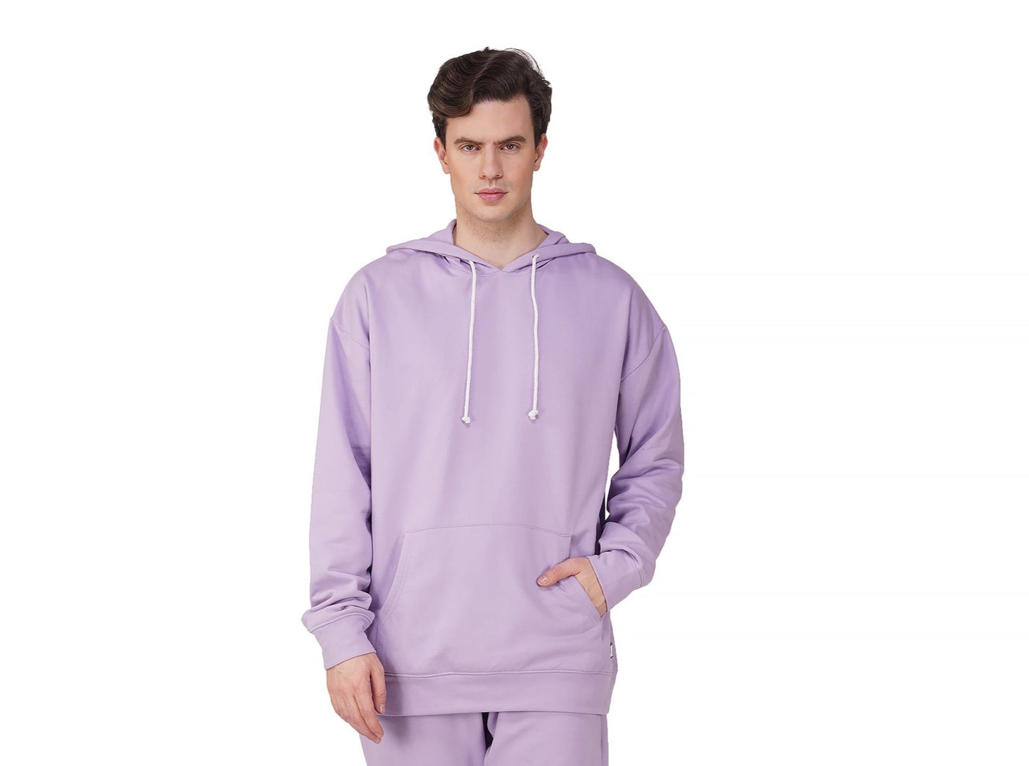 SLAY. Men's Lavender Oversized Drop Shoulder Hoodie