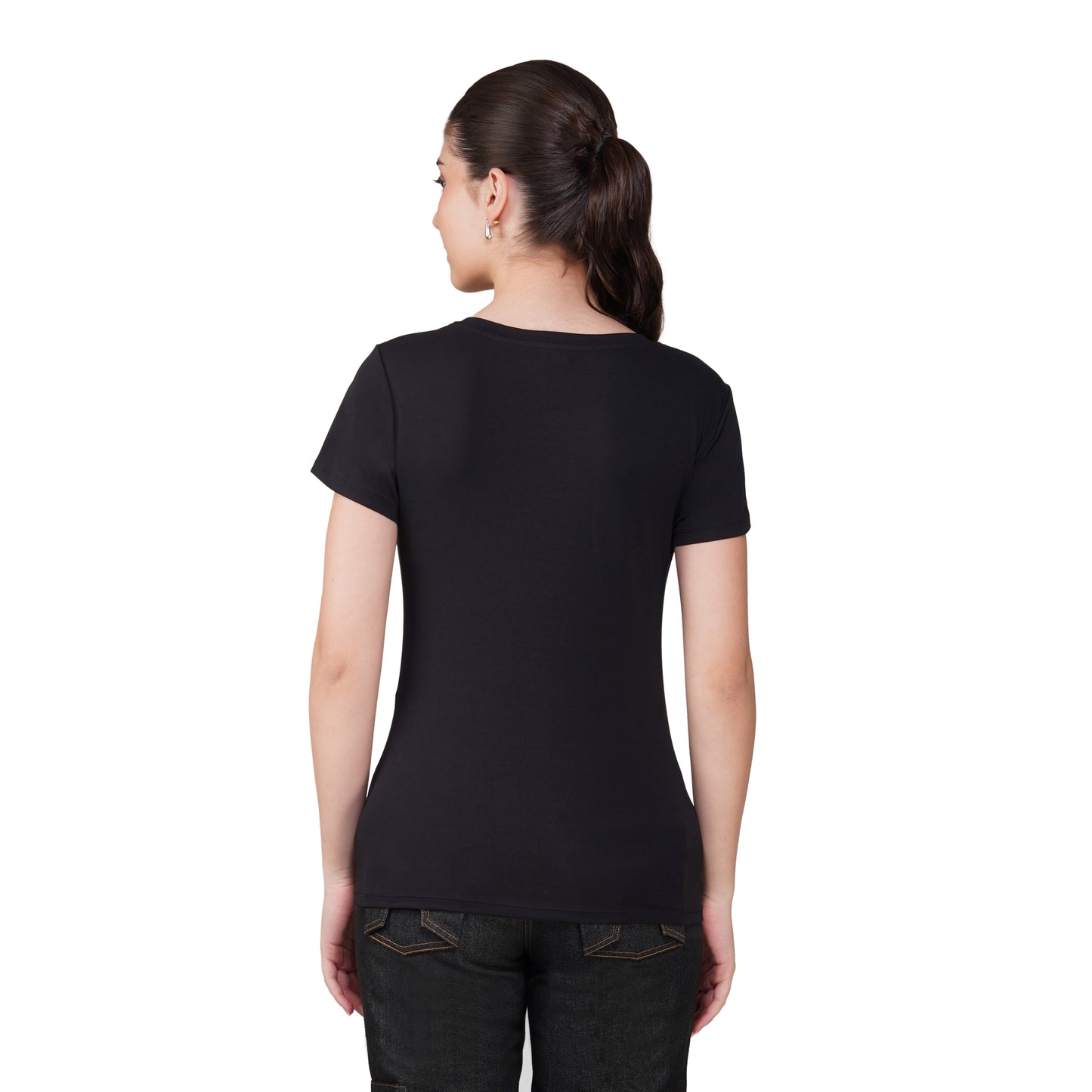 SLAY. Matte Black on Black Slim Fit T shirt
