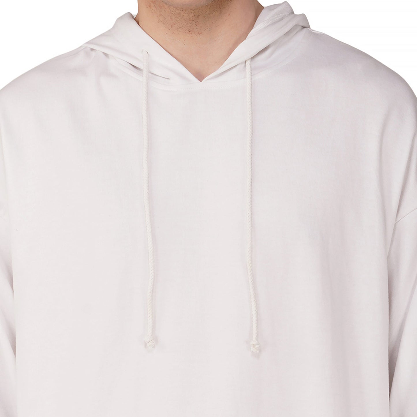 SLAY. Men's White Oversized Drop Shoulder Hoodie