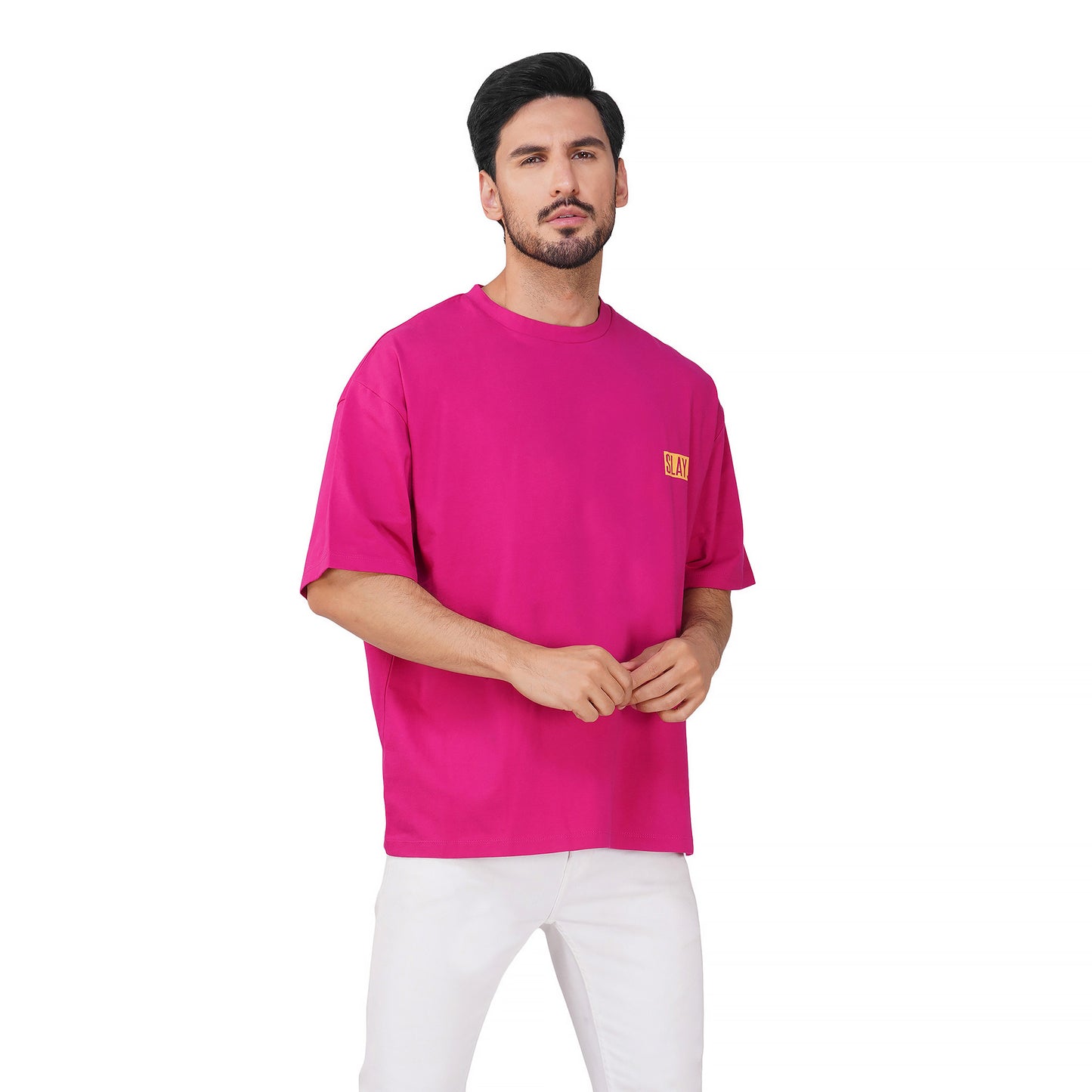 SLAY. Men's Melting Smiley Oversized Drop shoulder T shirt