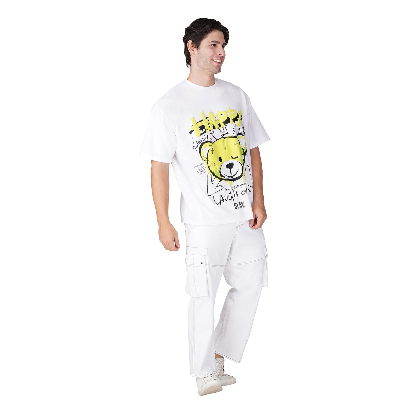 SLAY. Men's Teddy Bear Oversized Drop shoulder T shirt