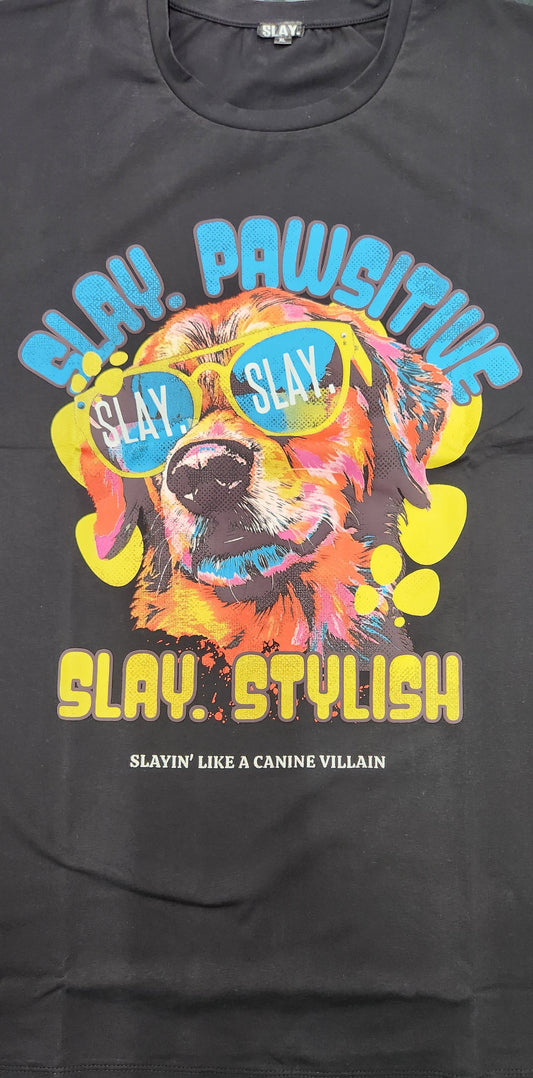 SLAY. Pawsitive Oversized T-Shirt
