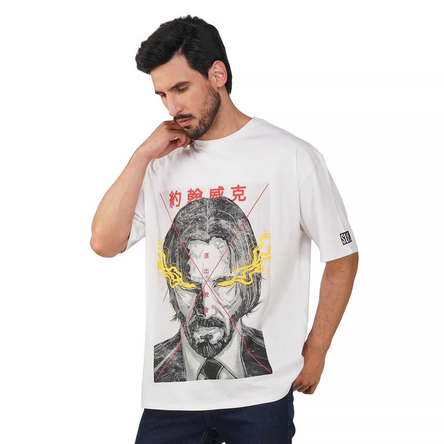 SLAY. Men's John Wick Oversized Drop shoulder T shirt