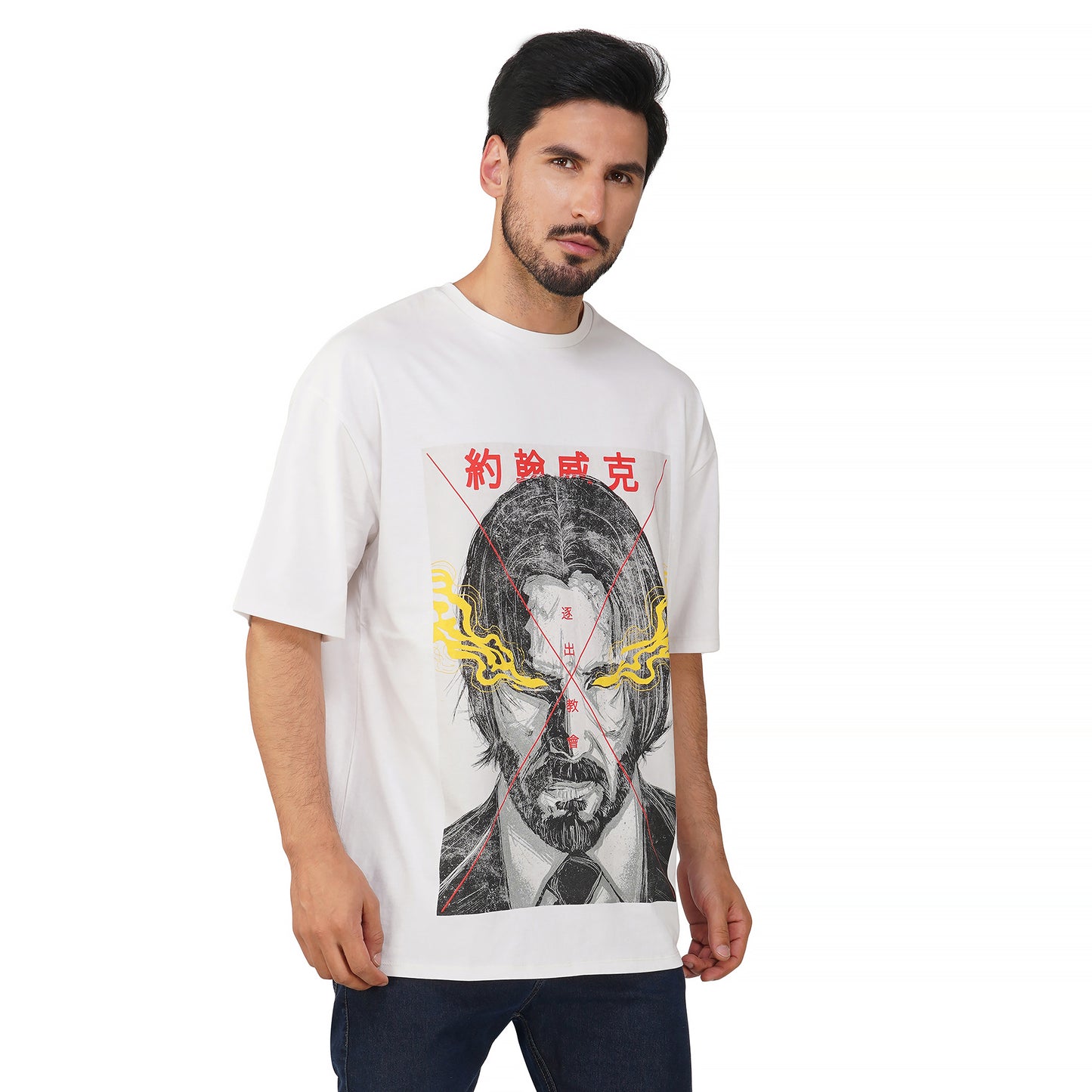 SLAY. Men's John Wick Oversized Drop shoulder T shirt