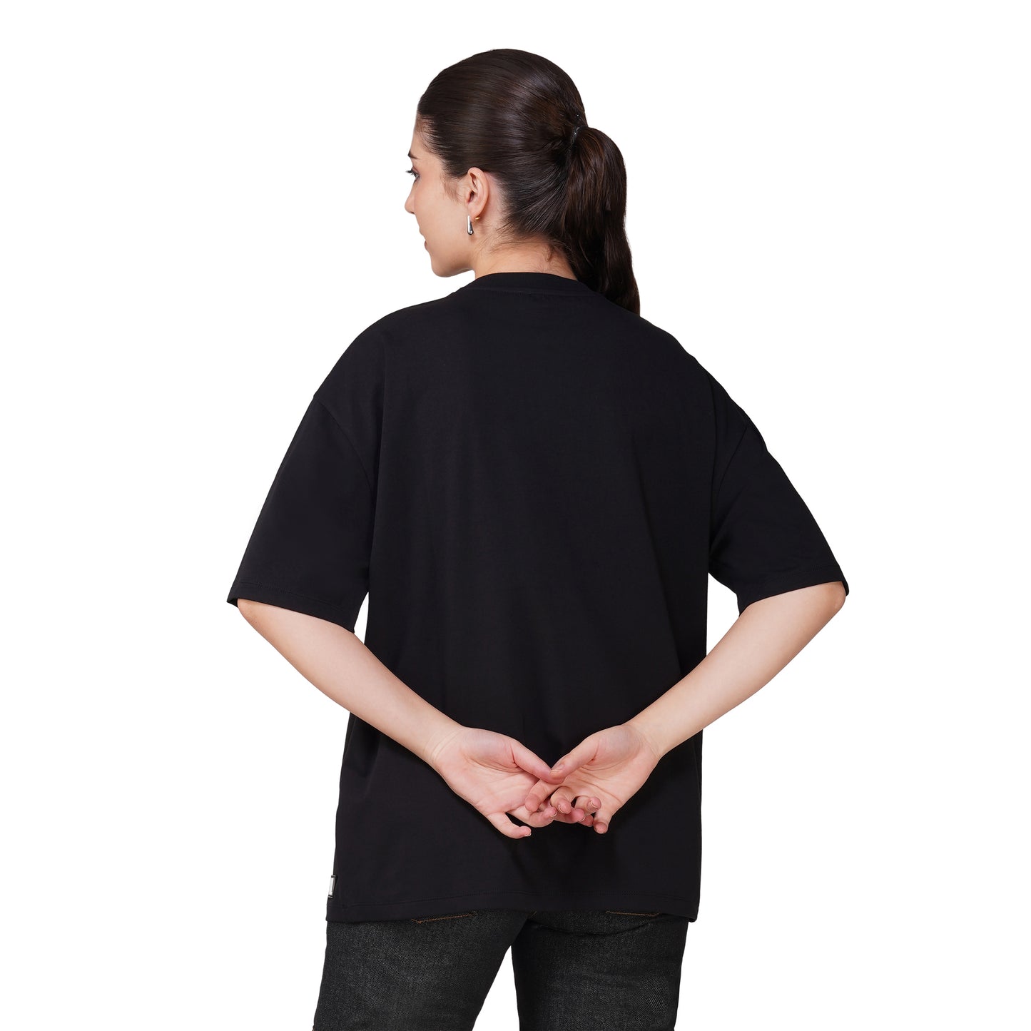 SLAY. Trust No One Crystal Embellised Oversized T-Shirt