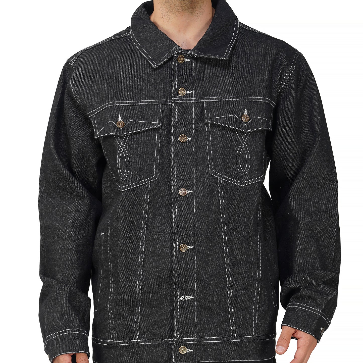 SLAY. Men's Black Denim Jacket & Jeans Co-ord Set