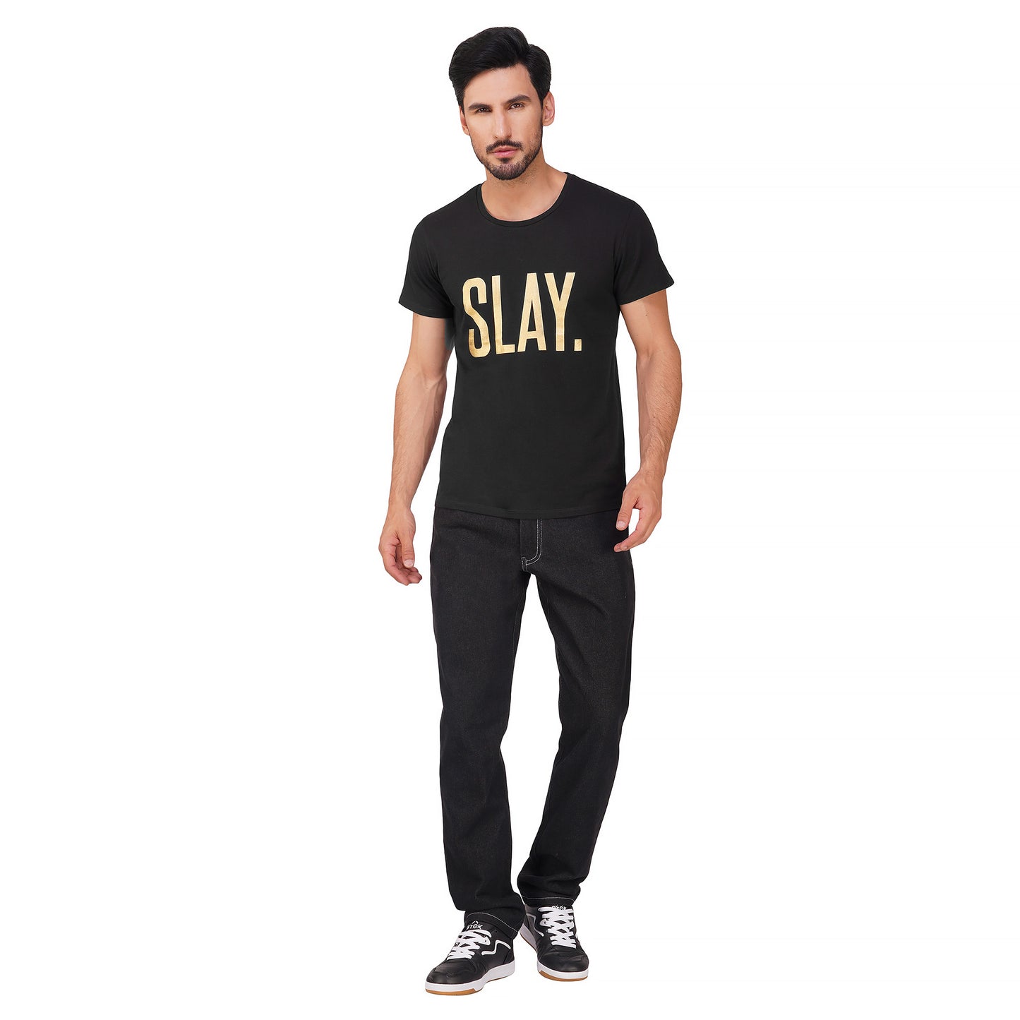 SLAY. Men's Black Denim Jacket & Jeans Co-ord Set