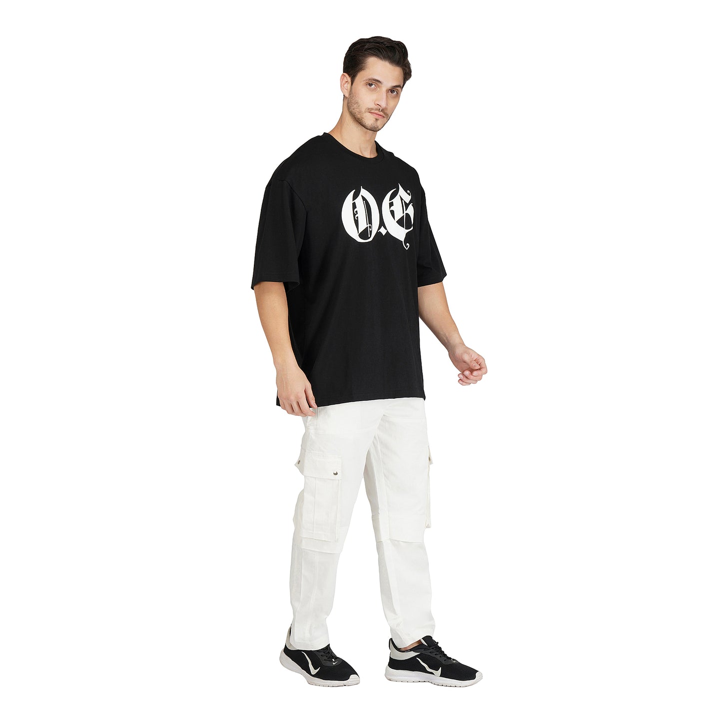 SLAY. Men's White Slim Fit Cargo Pants