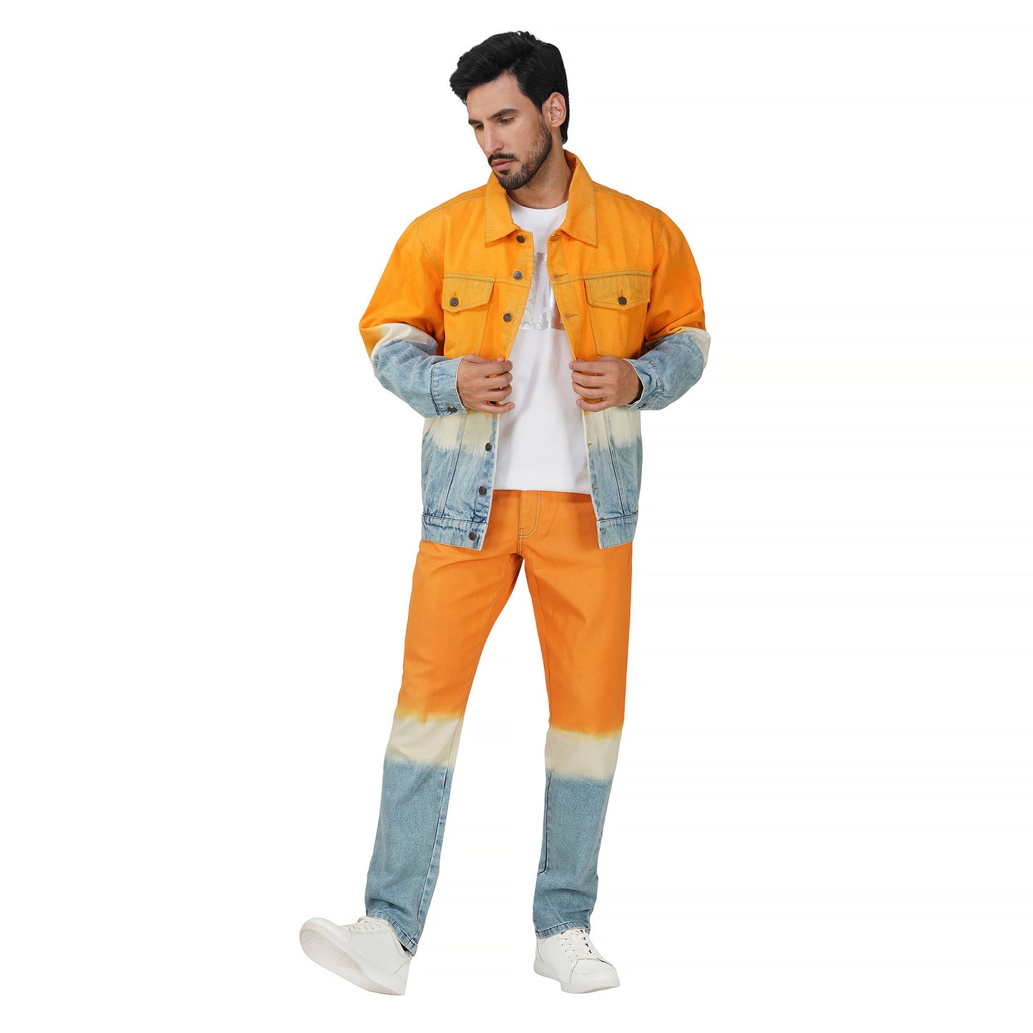 SLAY. Gradient Fire Denim Co-ord Set
