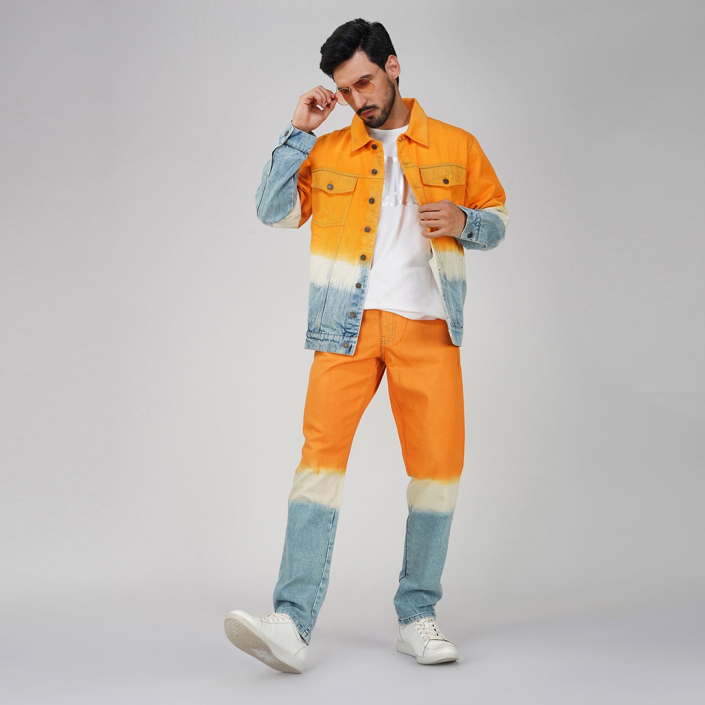 SLAY. Gradient Fire Denim Co-ord Set