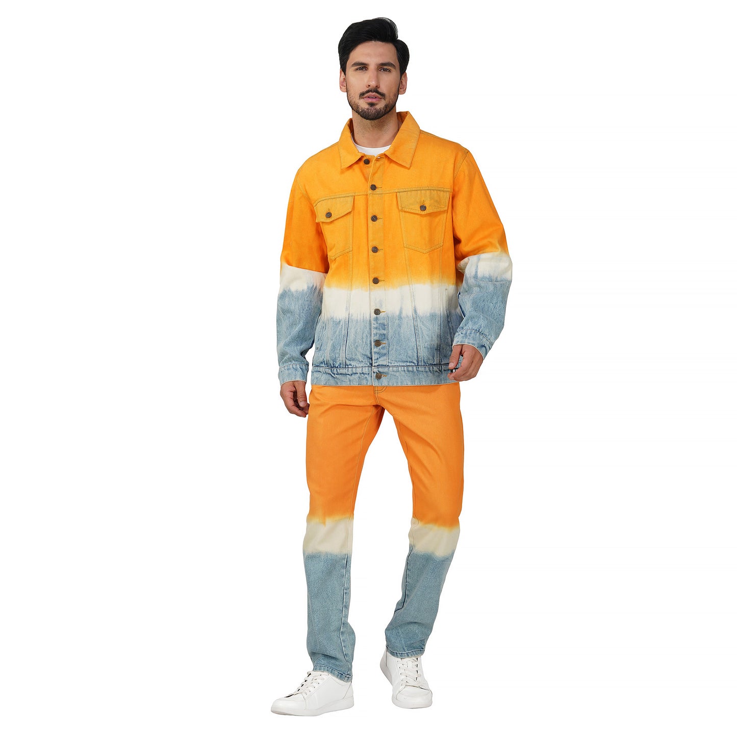 SLAY. Gradient Fire Denim Co-ord Set
