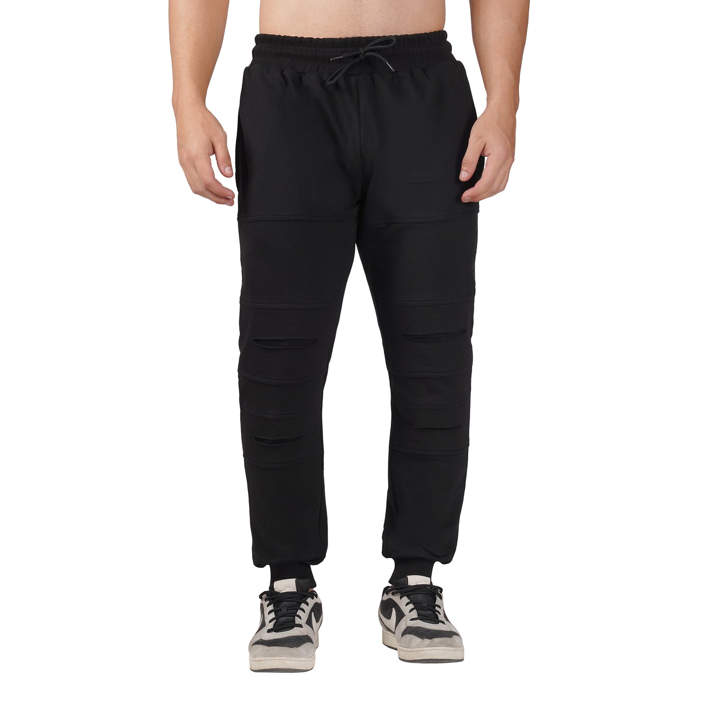 SLAY. Men's All Black Puff Print Black Tracksuit