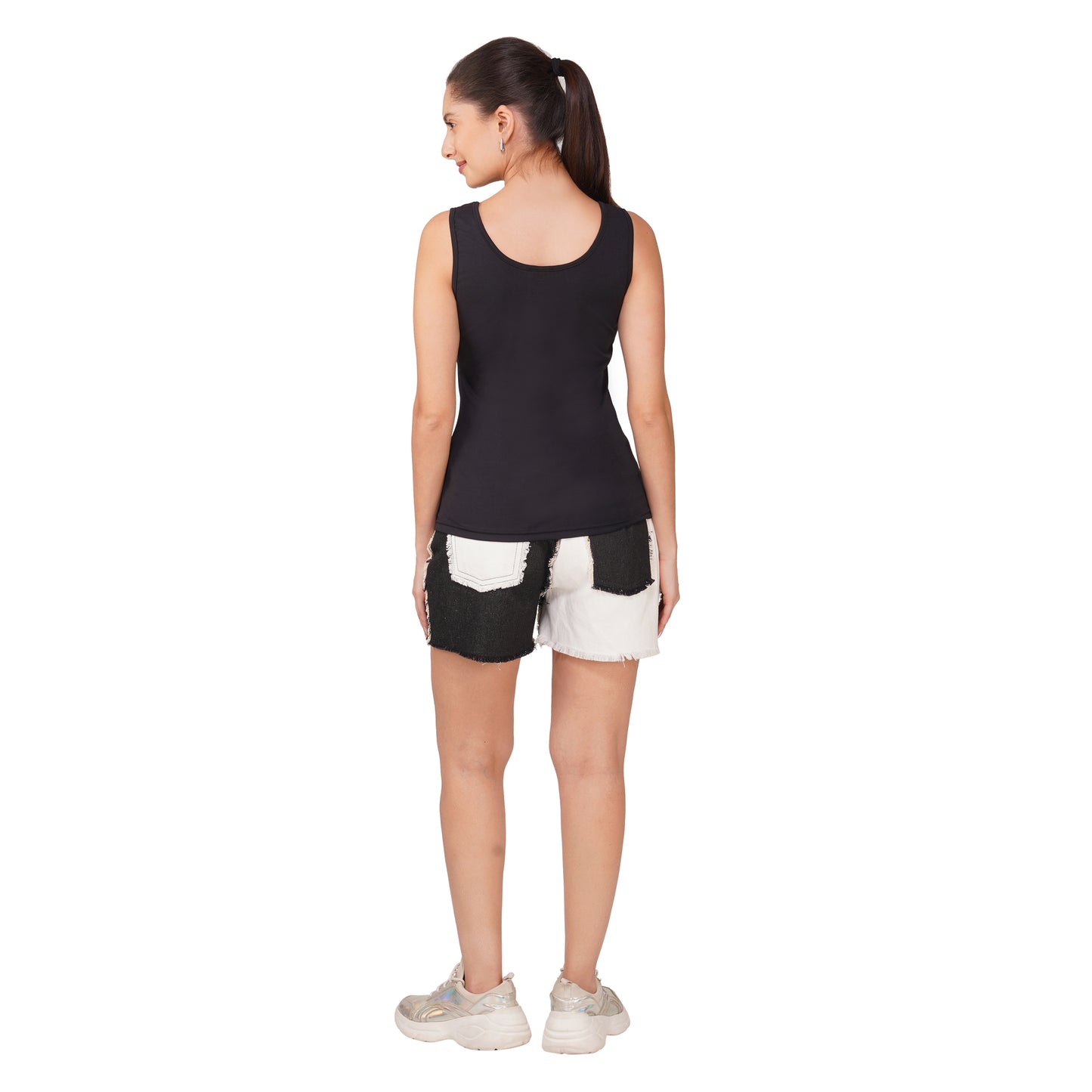 SLAY. Matte Black on Black Slim Fit Tank Top