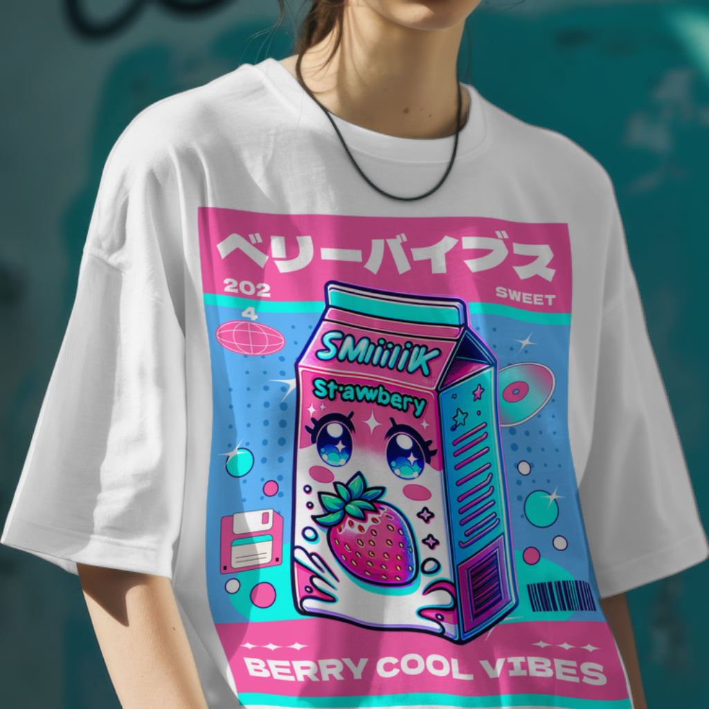 SLAY. Berry Cool Vibes Oversized T-Shirt