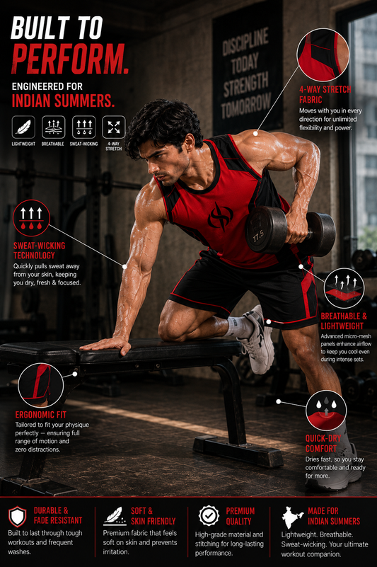 SLAY. Men's Red Athleisure Performance Set
