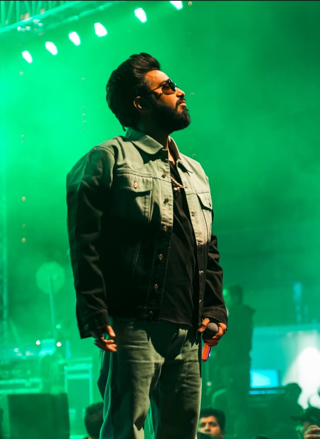 SLAY. Men's Green Black Ombre Denim Jacket & Jeans Co-ord Set