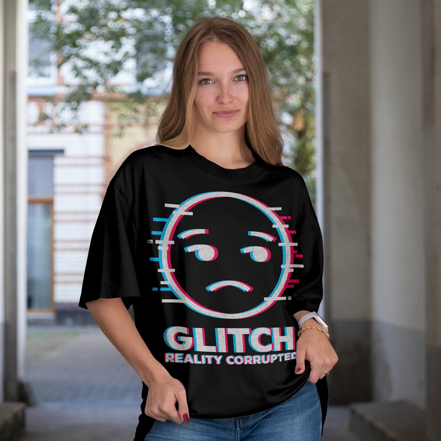 SLAY. Glitch Oversized T shirt
