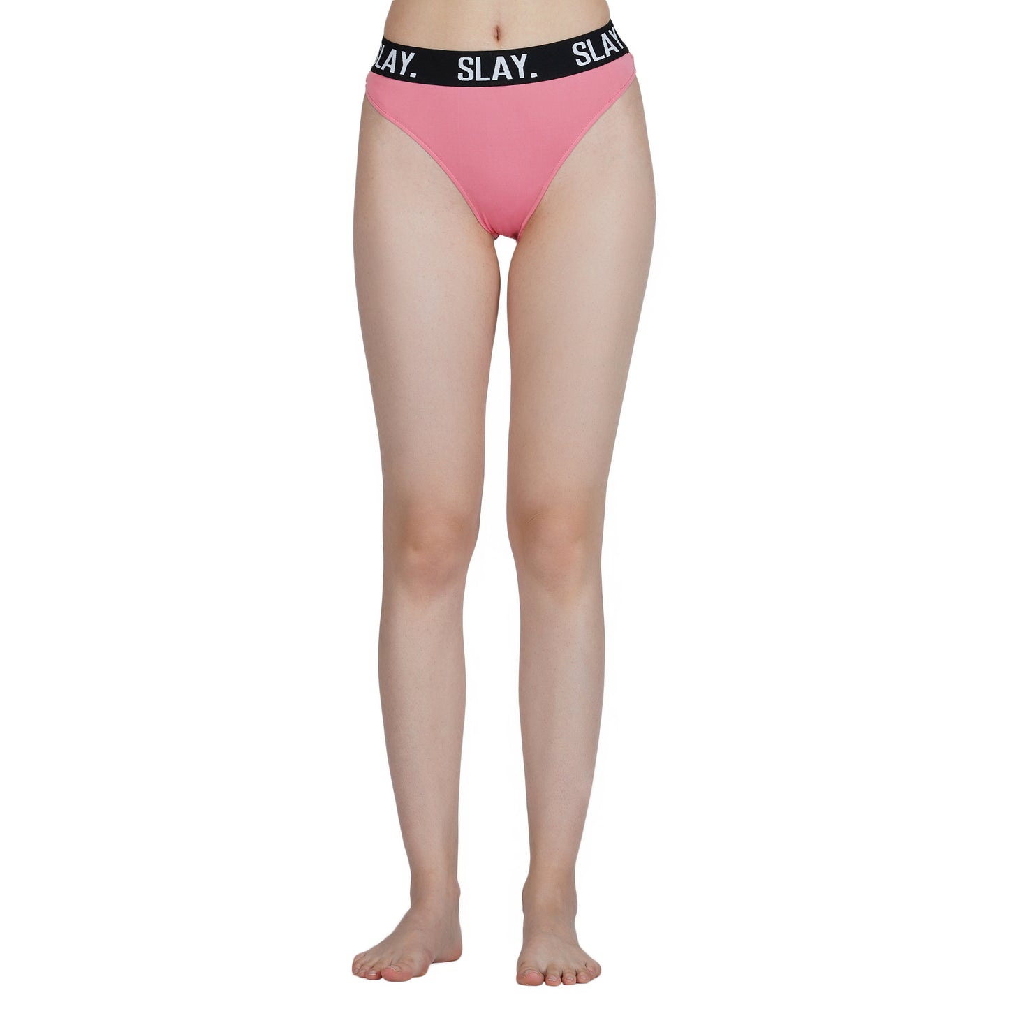 SLAY. Women's Underwear Lingerie Modern Sports Bra and Panty Set Pink