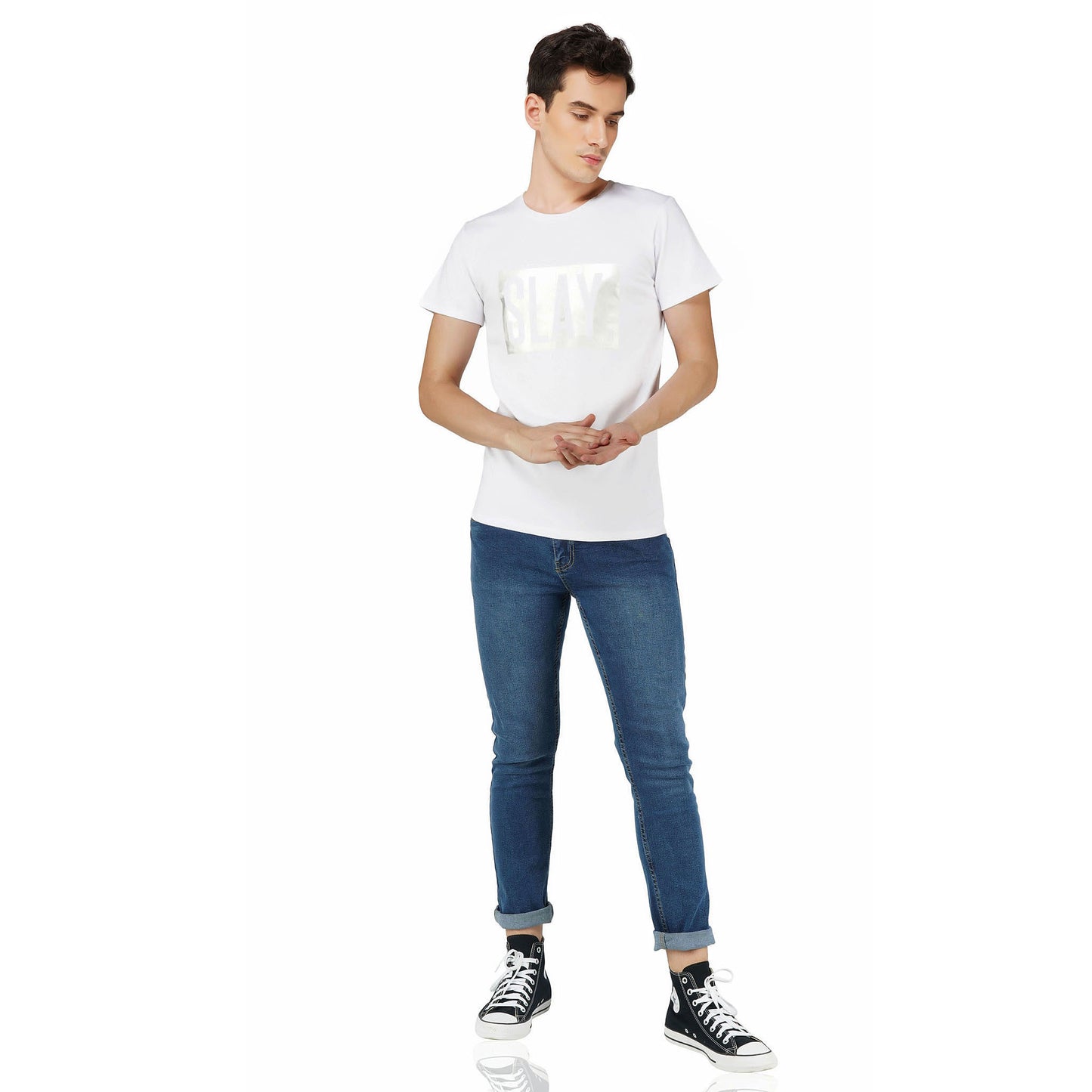 SLAY. Classic Men's Limited Edition Silver Foil Printed T-shirt-clothing-to-slay.myshopify.com-T-Shirt