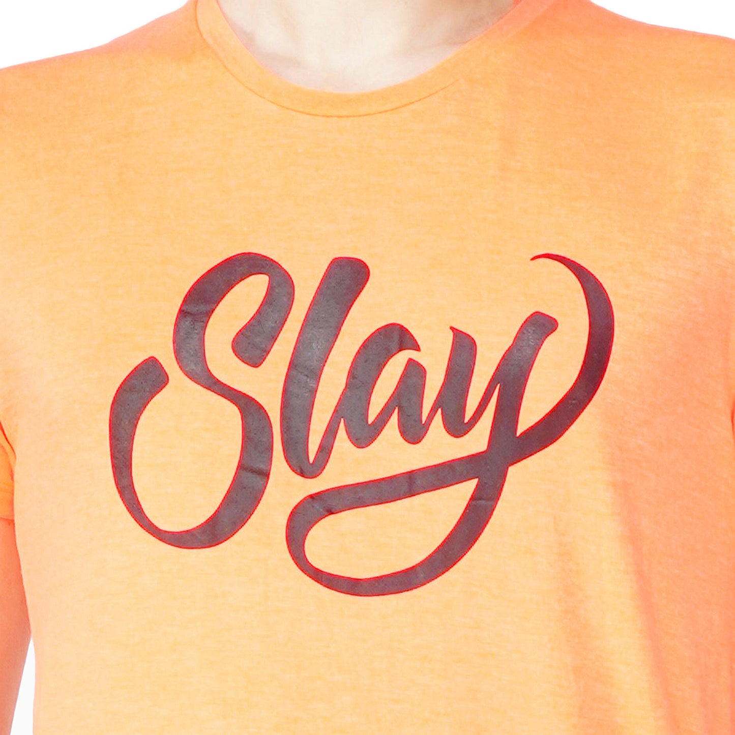 SLAY. Sport Men's Printed Neon Orange T-shirt-clothing-to-slay.myshopify.com-T-Shirt