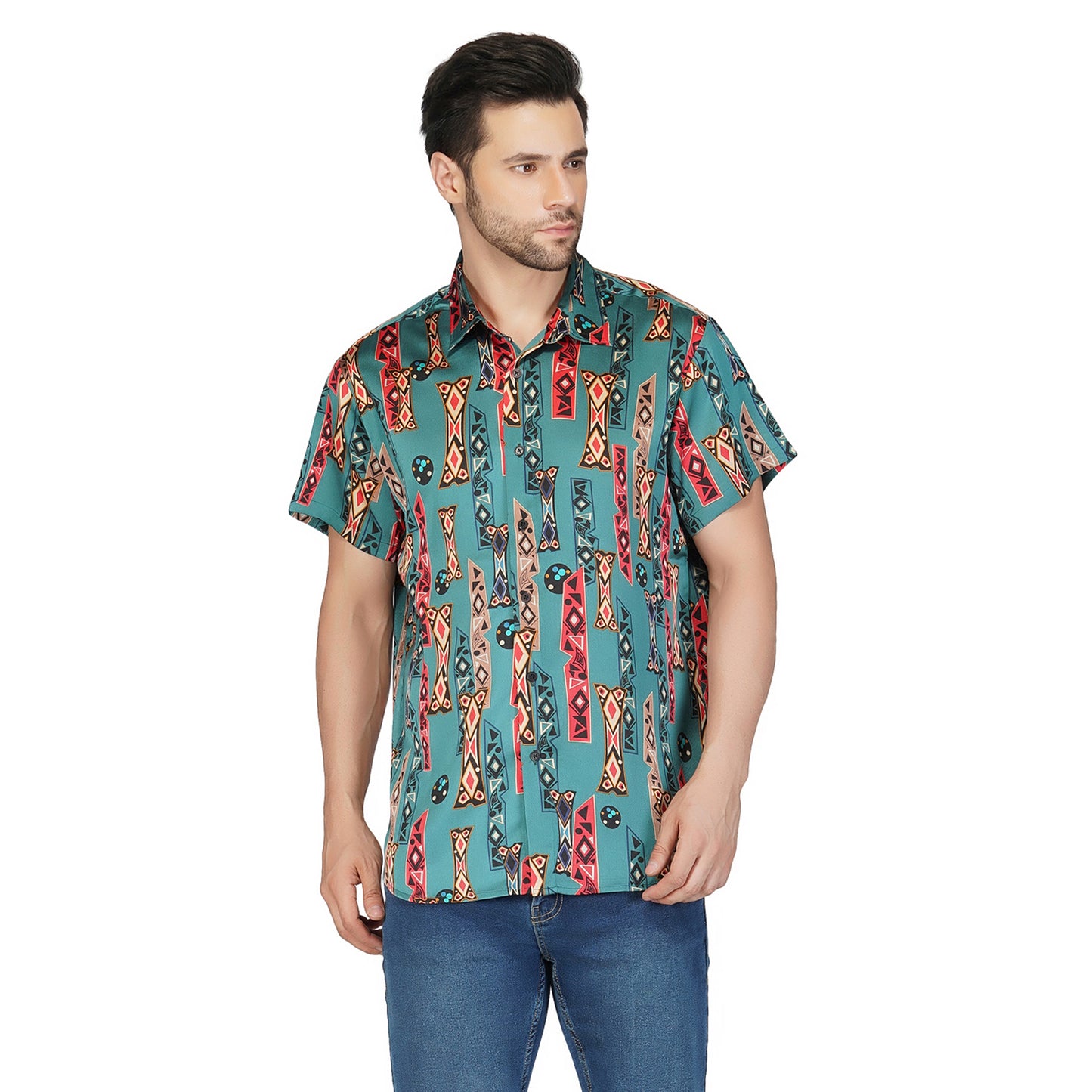 SLAY. Men's Aztec Print Designer Shirt