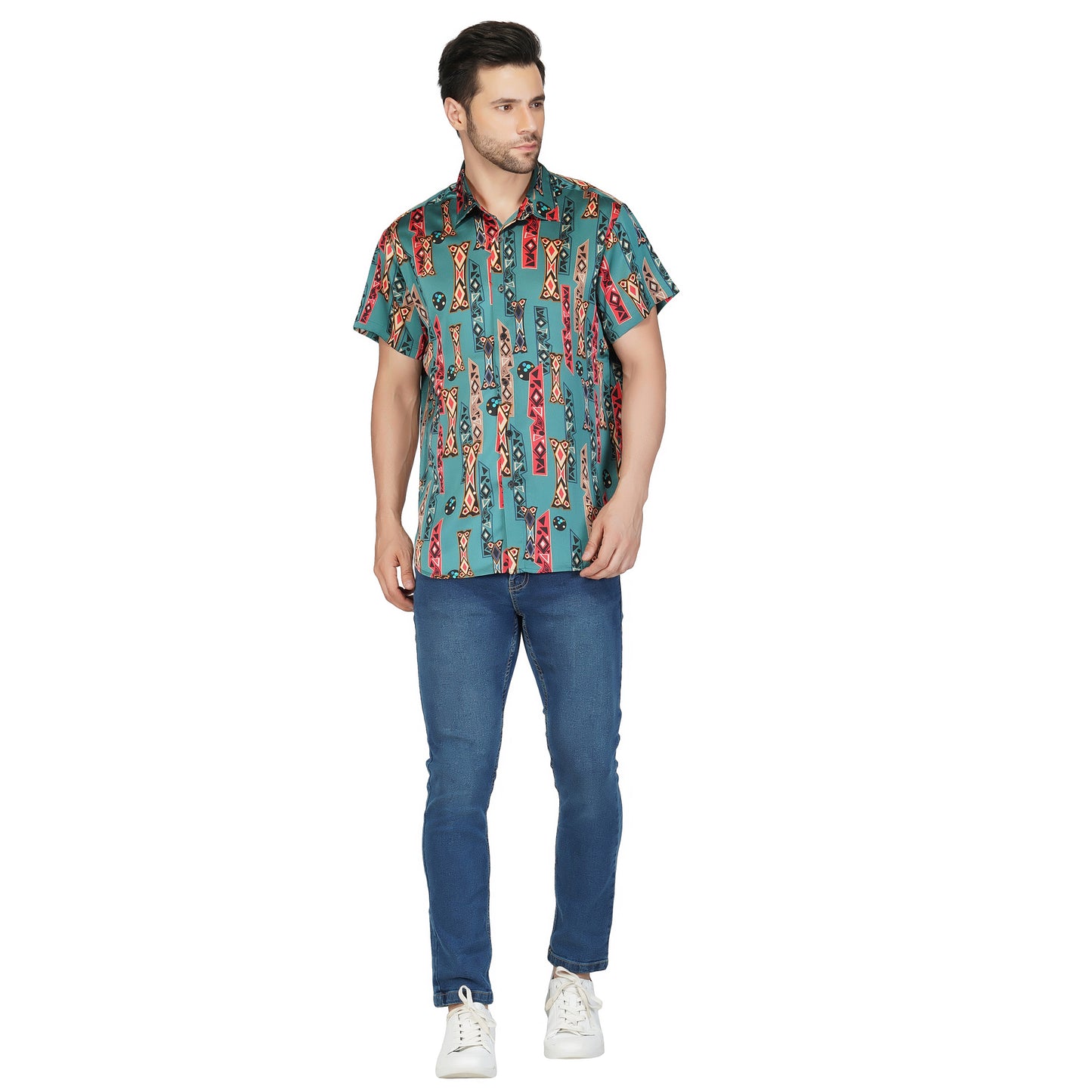 SLAY. Men's Aztec Print Designer Shirt