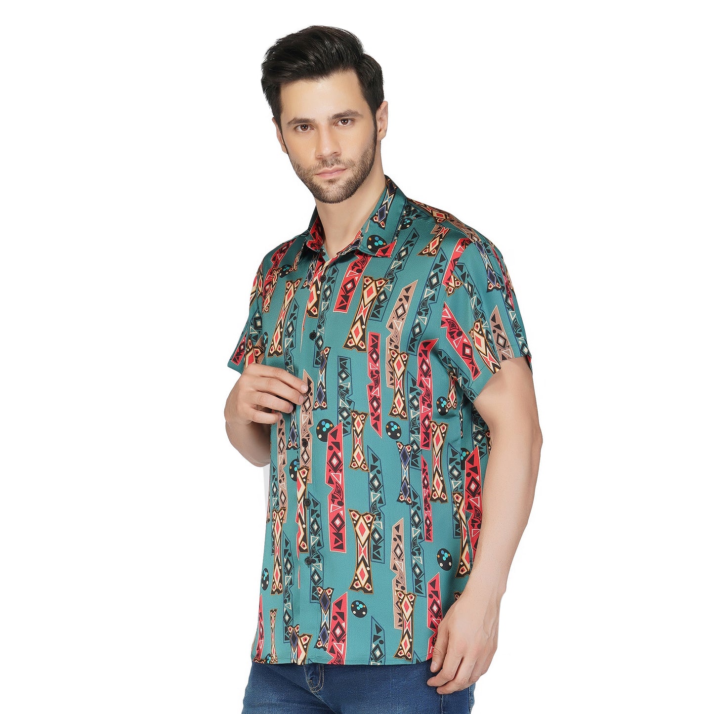 SLAY. Men's Aztec Print Designer Shirt