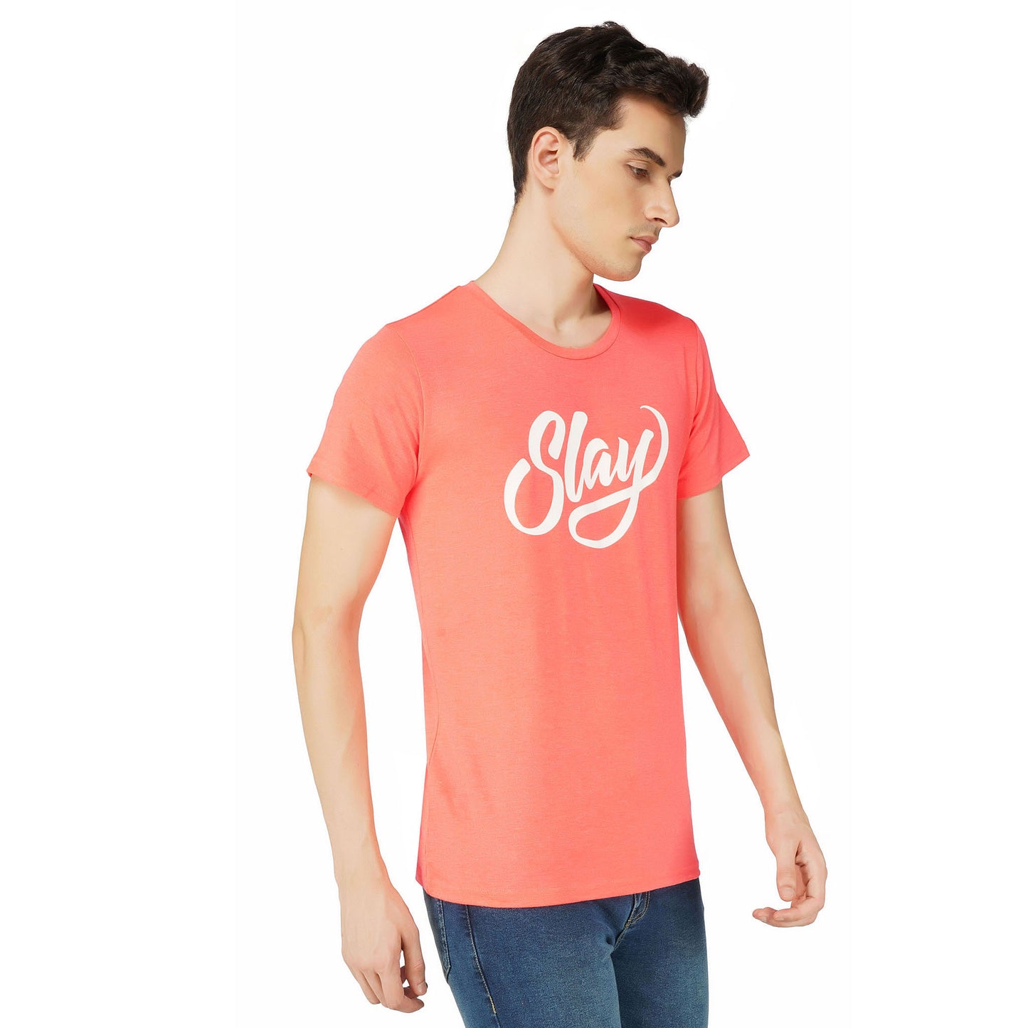 SLAY. Sport Men's Printed Neon Pink T-shirt-clothing-to-slay.myshopify.com-T-Shirt