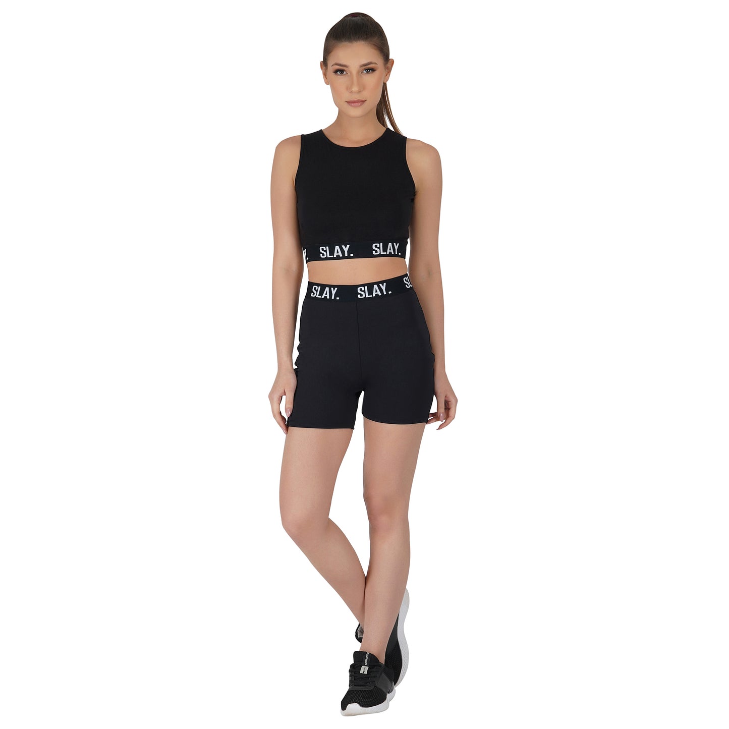 SLAY. Sport Women's Activewear Crop Top And Shorts Co-ord Set