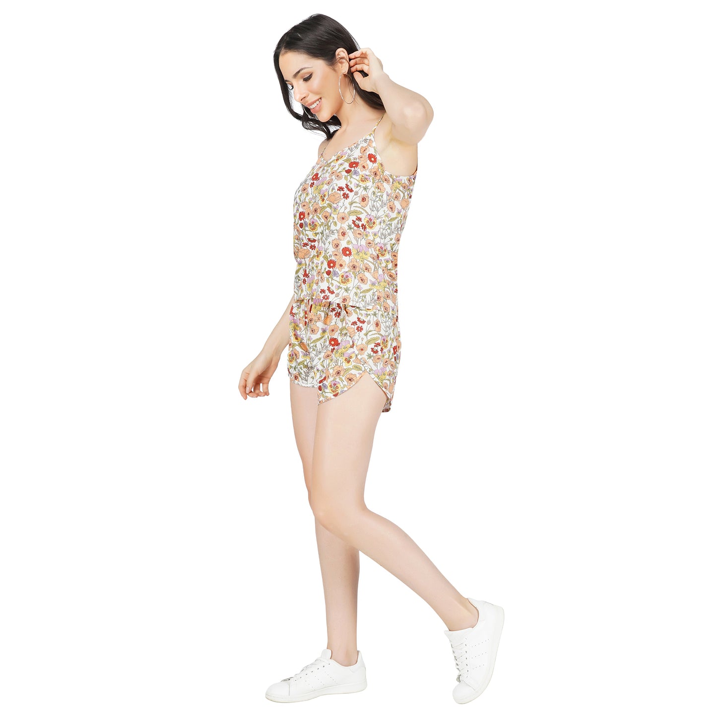 SLAY. Women's Floral Print Cami And Shorts Coord Set-clothing-to-slay.myshopify.com-Cami And Shorts Set