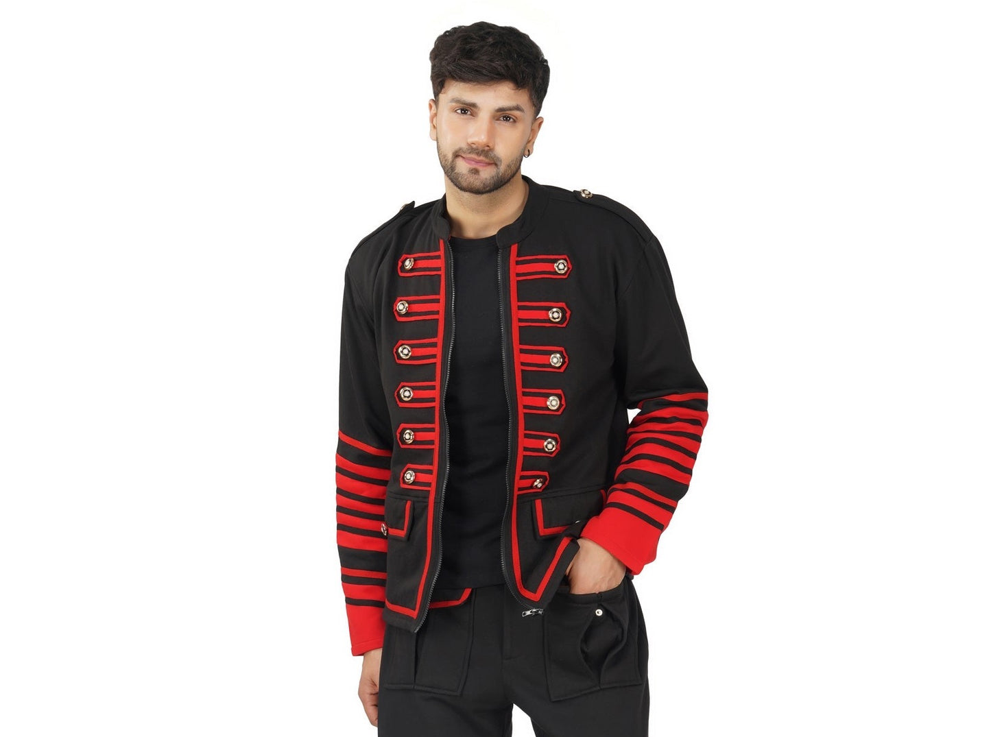 SLAY. Men's Gothic Steampunk Military Parade Casanova Jacket Cardigan Tunic Rock Army Outwear