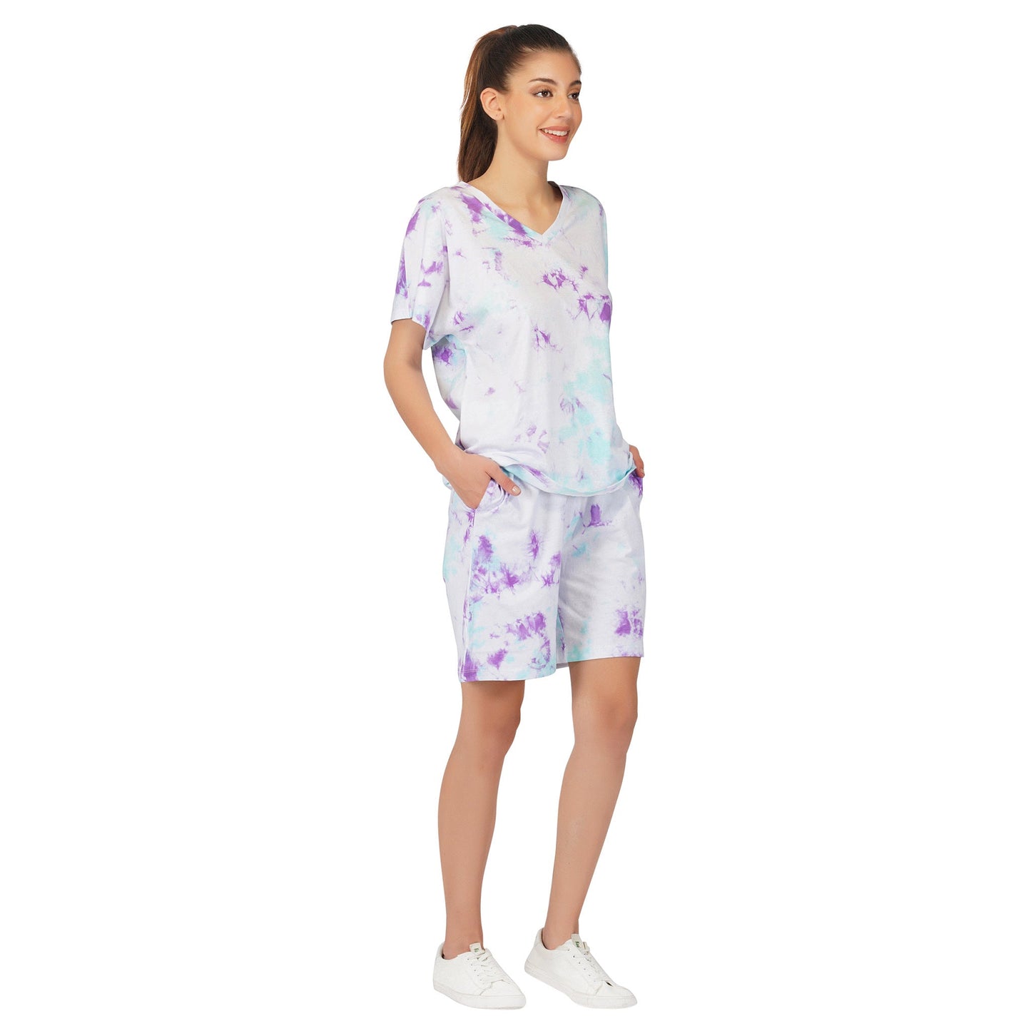 SLAY. Women's Oversized Tie Dye Shorts