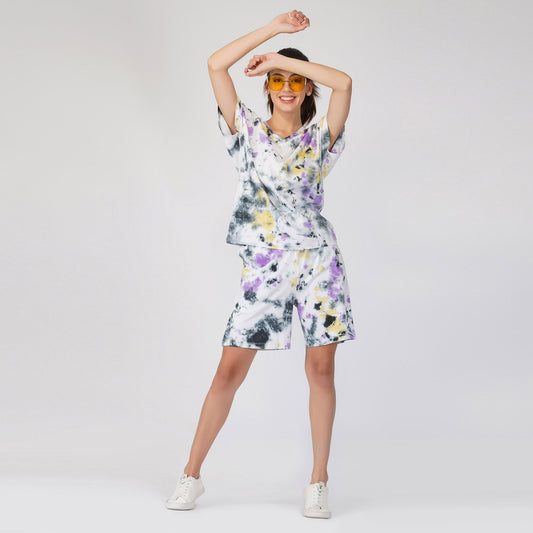 SLAY. Women's Oversized Tie Dye Shorts