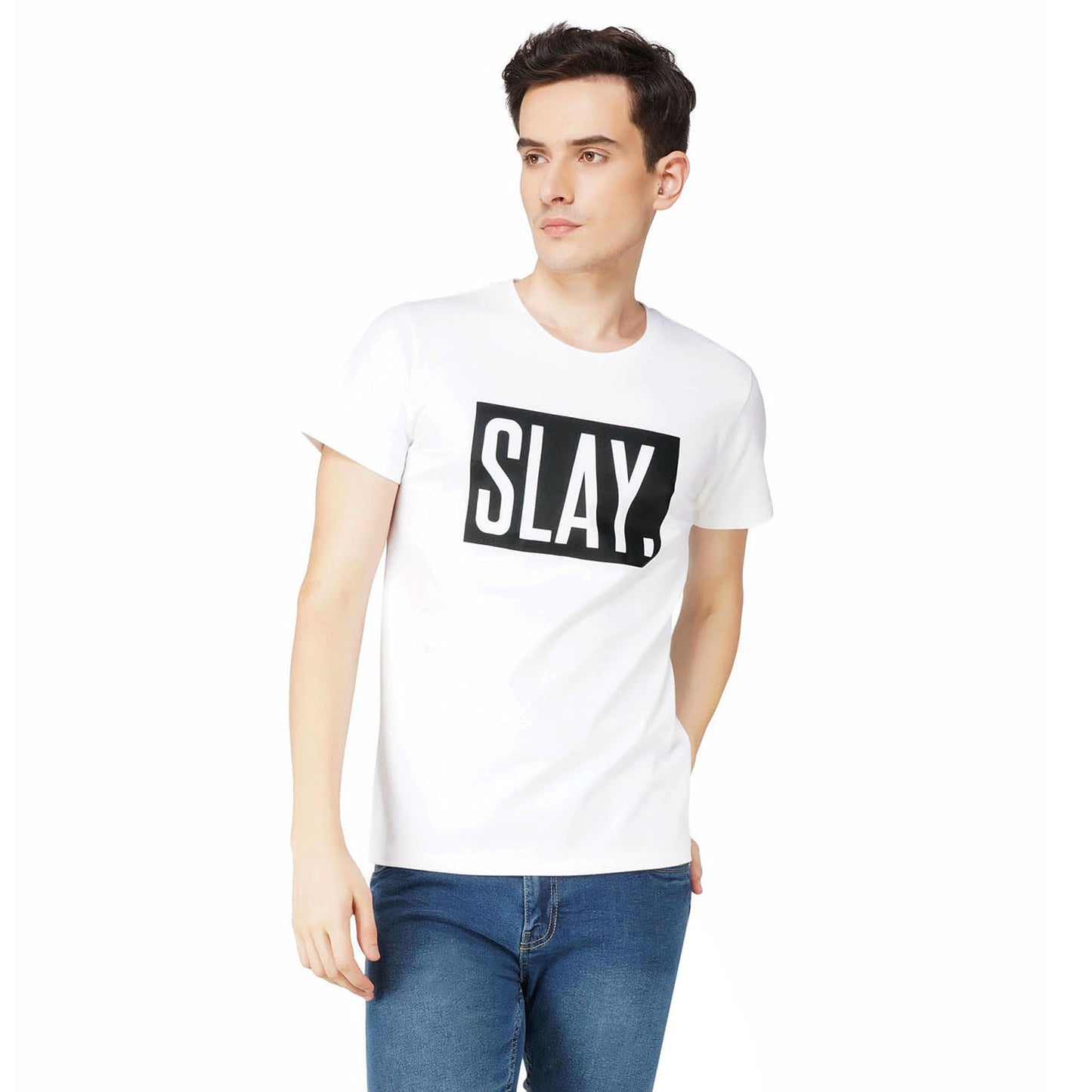 SLAY. Men's Premium Printed White T-shirt-clothing-to-slay.myshopify.com-T-Shirt