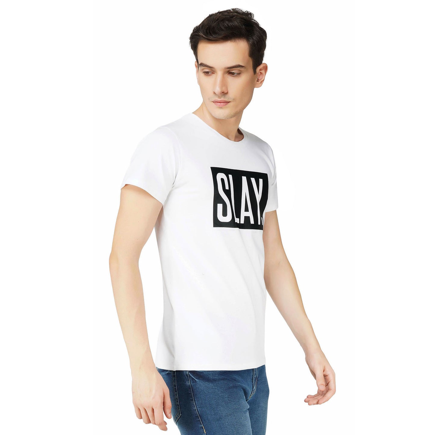 SLAY. Men's Premium Printed White T-shirt-clothing-to-slay.myshopify.com-T-Shirt