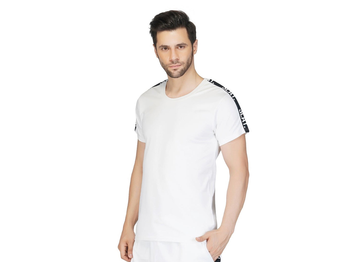 SLAY. Men's White Activewear T shirt