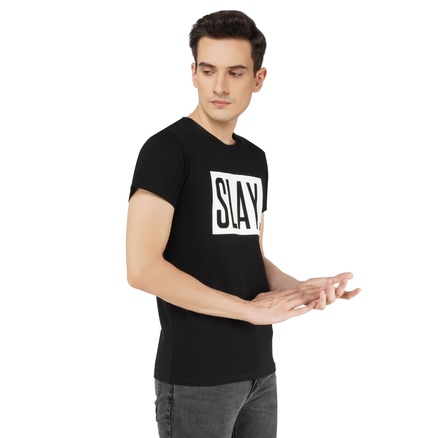 SLAY. Men's Premium Printed Black T-shirt-clothing-to-slay.myshopify.com-T-Shirt