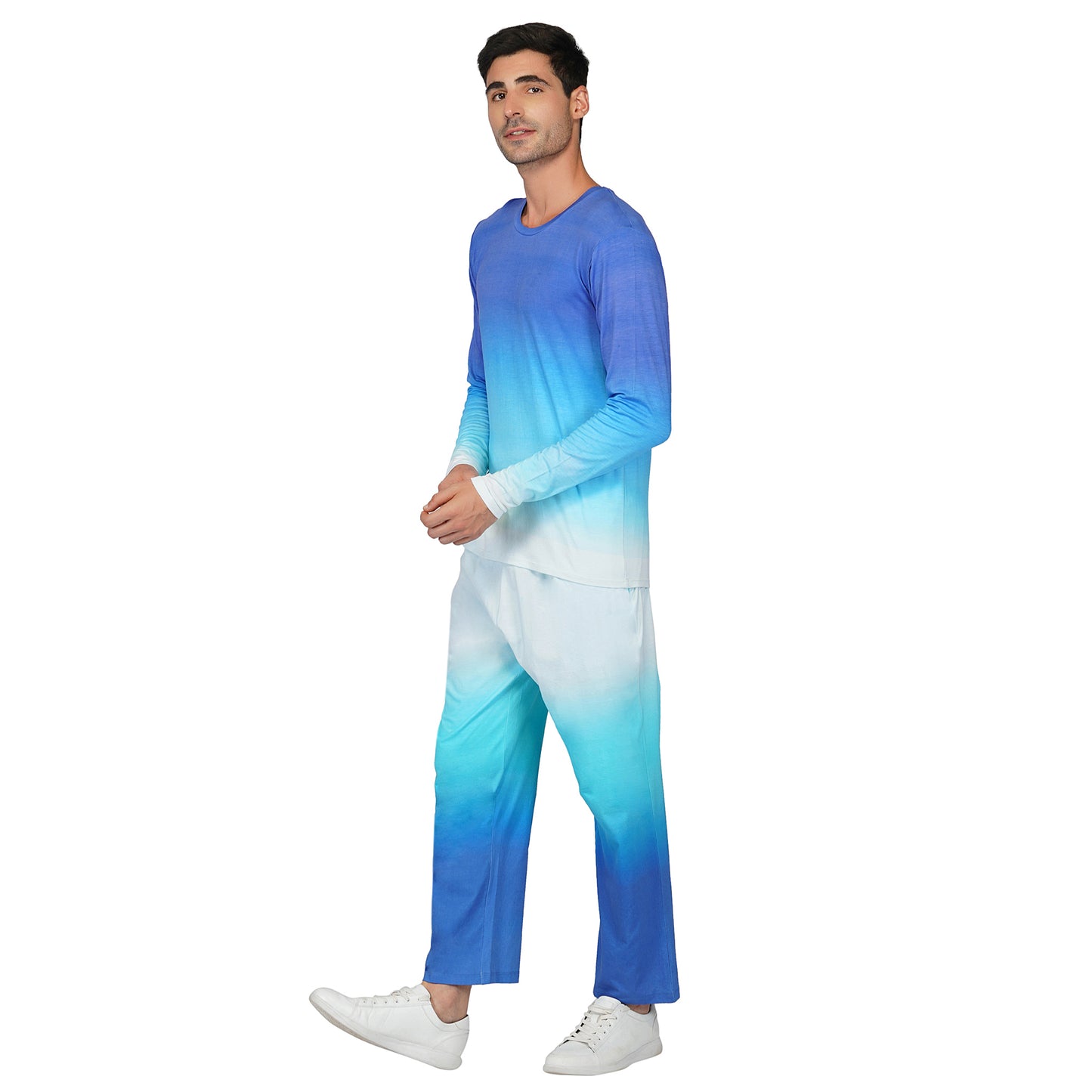 SLAY. Men's Ombre Full Sleeves T Shirt & Pants Co-ord Set