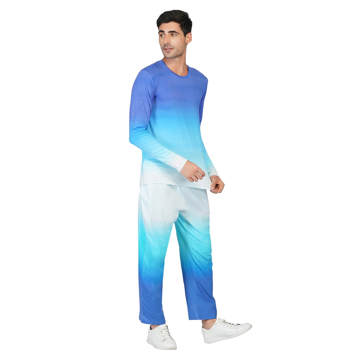 SLAY. Men's Ombre Full Sleeves T Shirt & Pants Co-ord Set