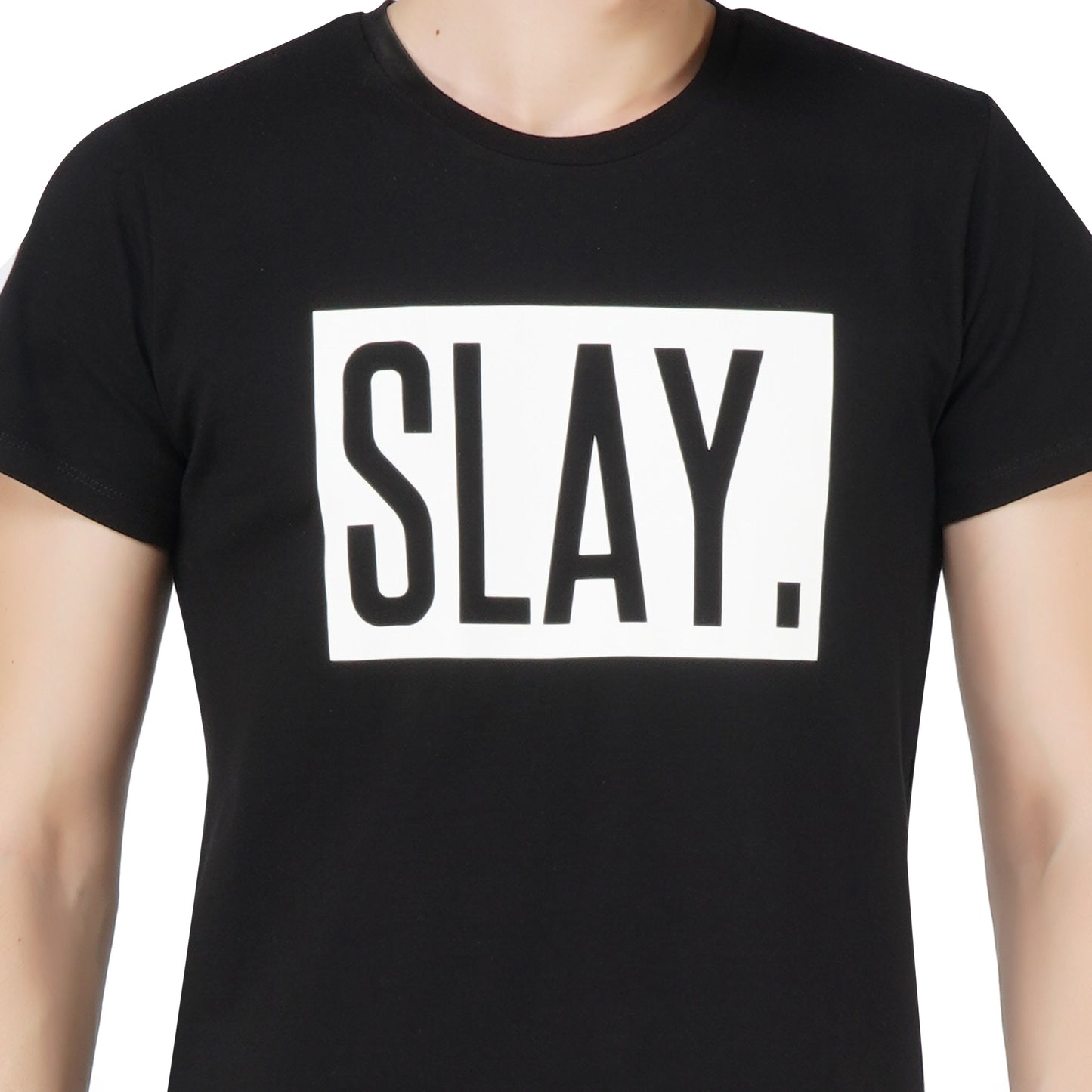 SLAY. Men's Premium Printed Black T-shirt-clothing-to-slay.myshopify.com-T-Shirt