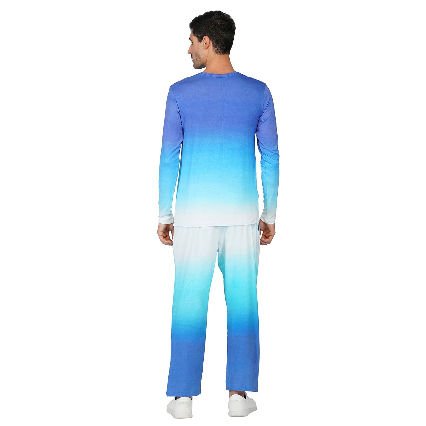 SLAY. Men's White to Blue Ombre Pants