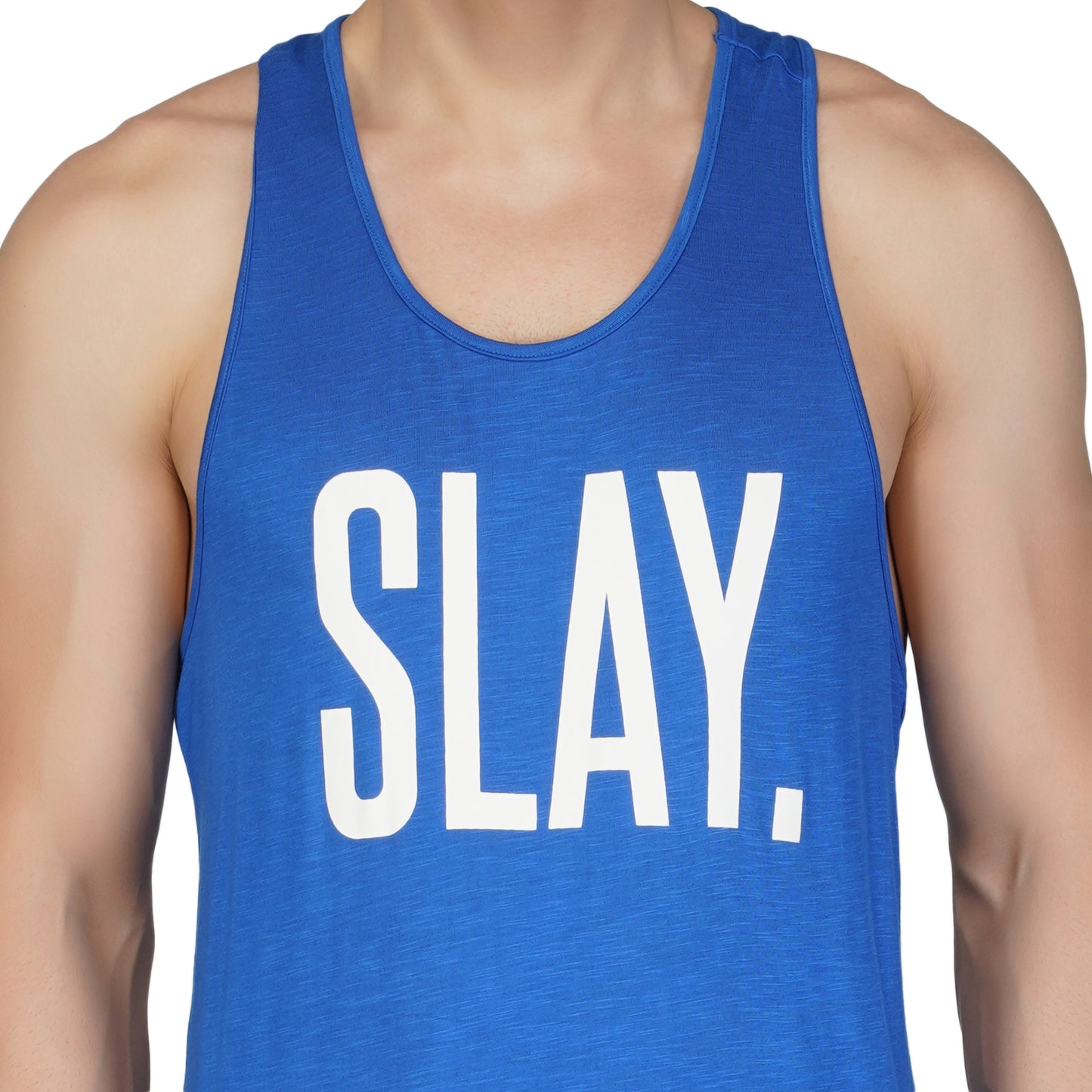 SLAY. Men's Blue Gym Vest