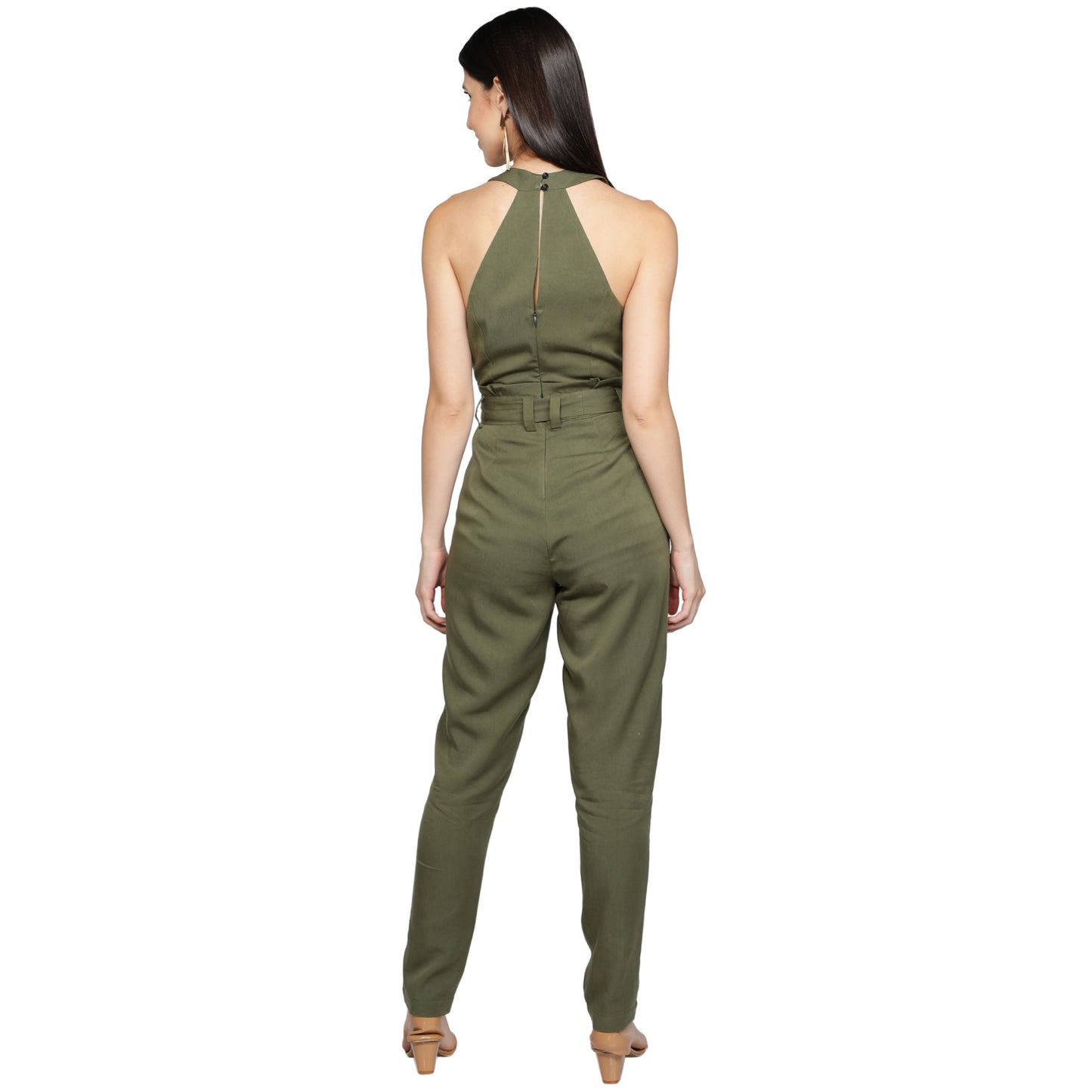 SLAY. Women's Olive Green Tencel Twill Jumpsuit-clothing-to-slay.myshopify.com-Dress