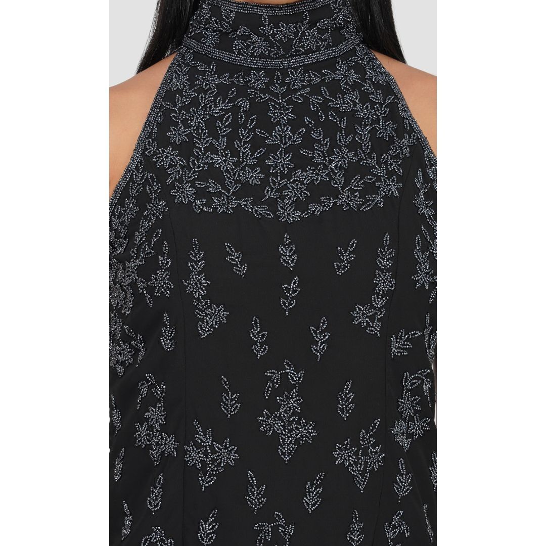SLAY. Beaded Halter Neck Top