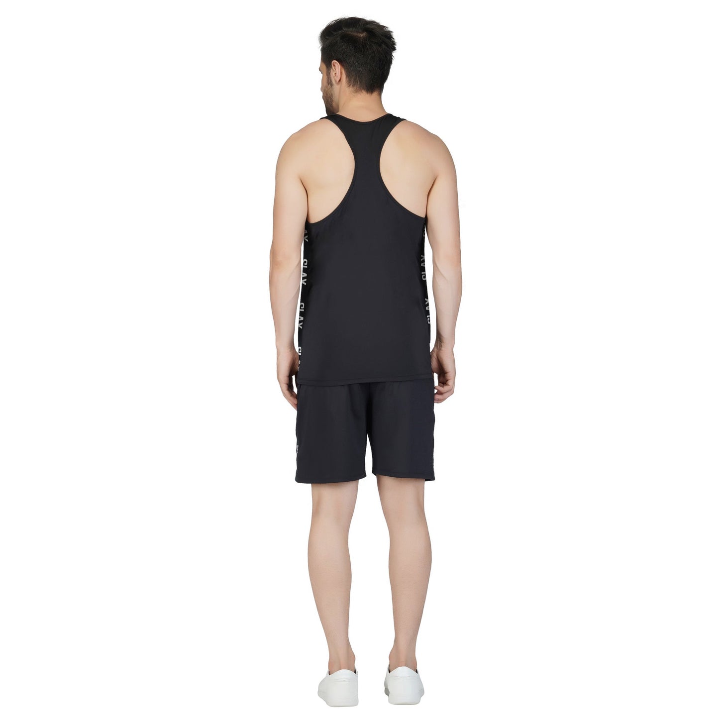 SLAY. Men's Activewear Black Sports Shorts(4 way Stretch Fabric)
