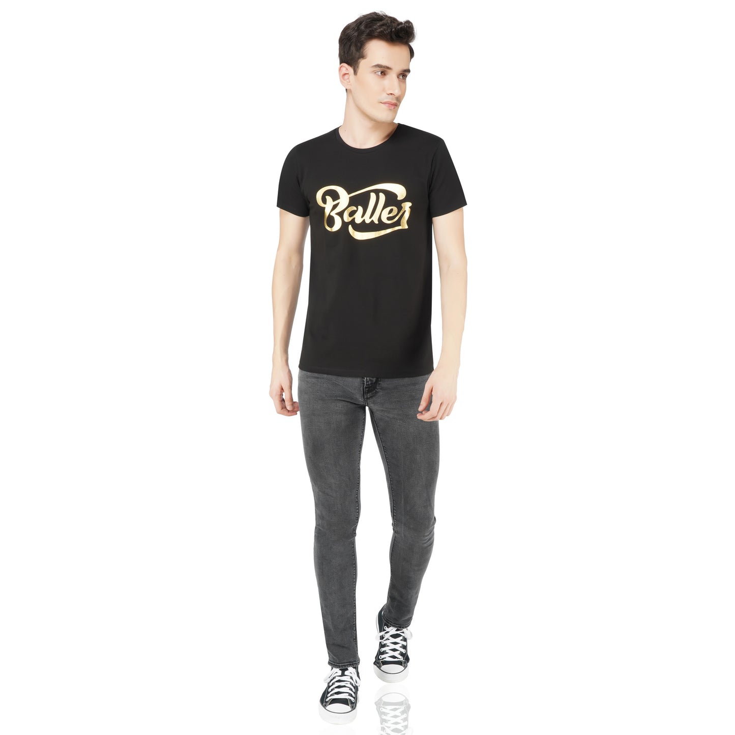 SLAY. Men's BALLER Edition Gold Foil Printed T-shirt-clothing-to-slay.myshopify.com-T-Shirt